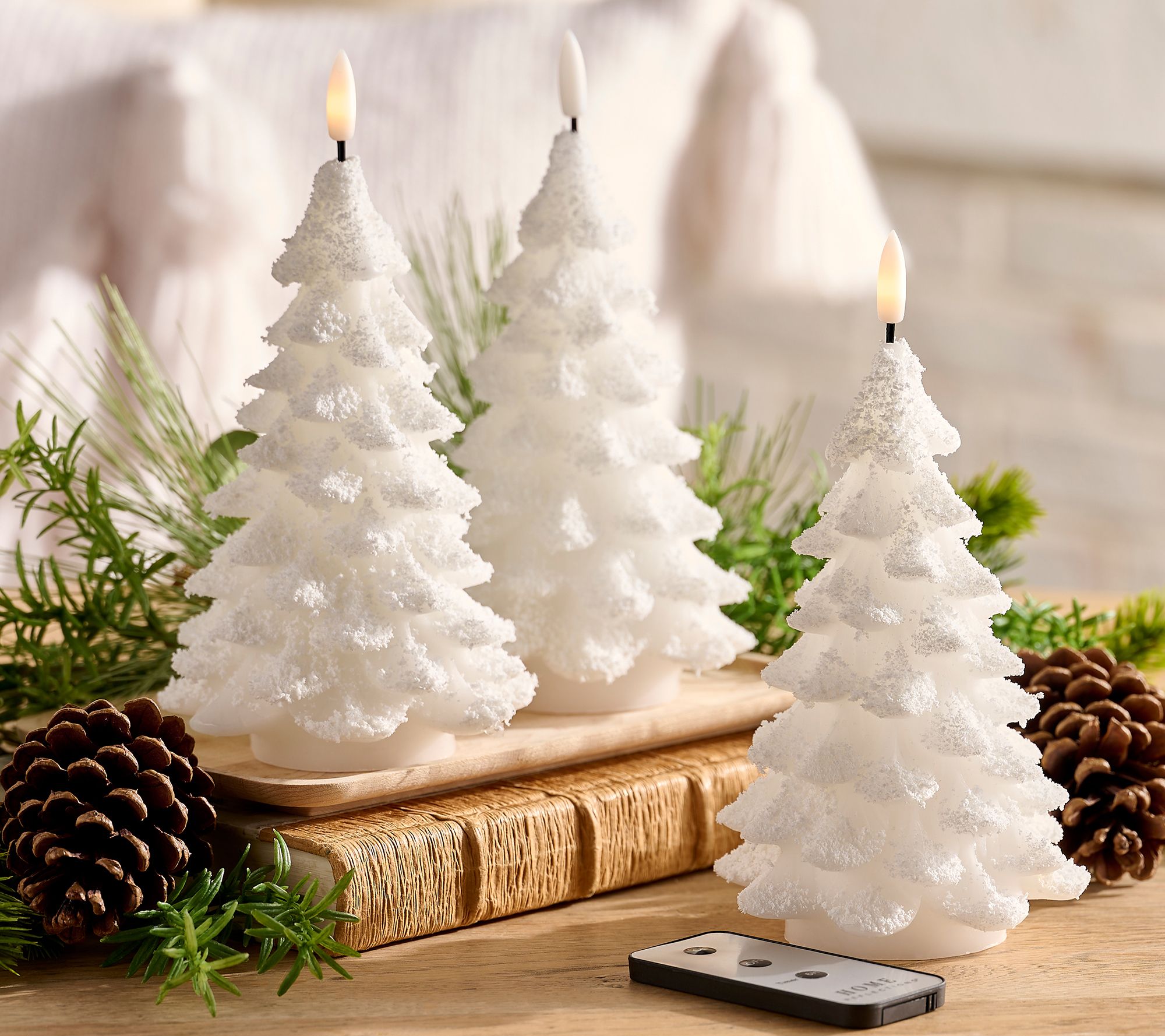 "As Is" Home Reflections Set of 3 Flameless Tree Candles