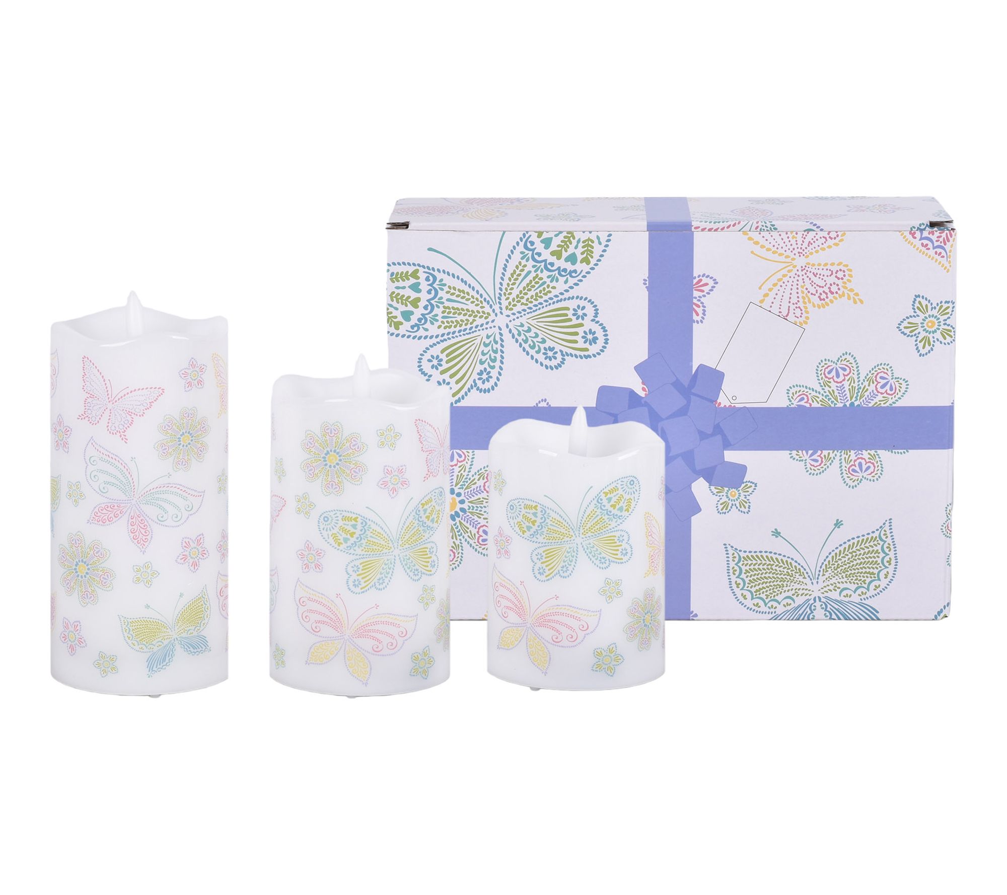 Temp-tations Set of (3) 4",5",6" Fiberoptic Candles