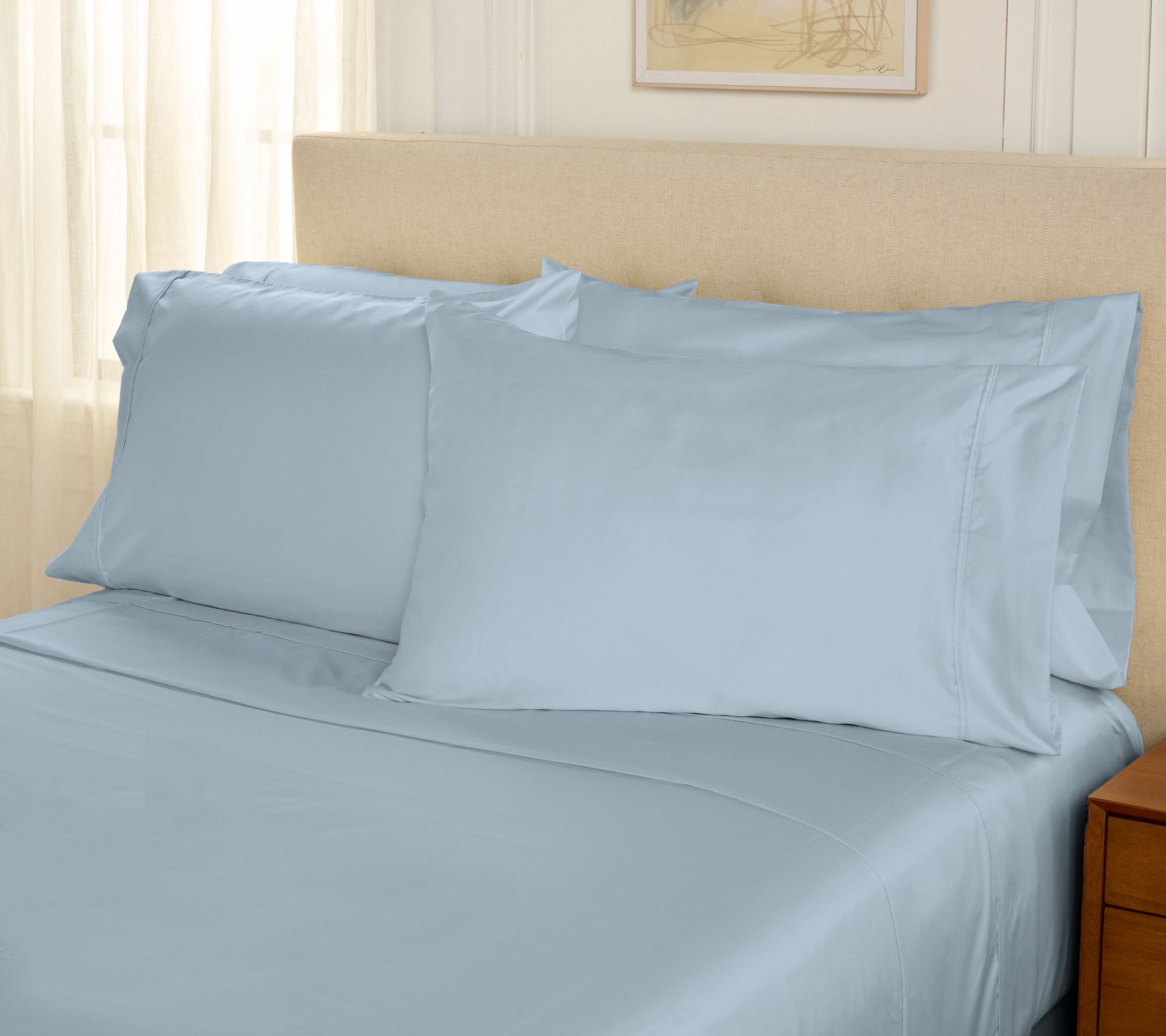 "As Is" Home Reflections 1200TC Cotton Blend Sheet Set w/ Extra Cases