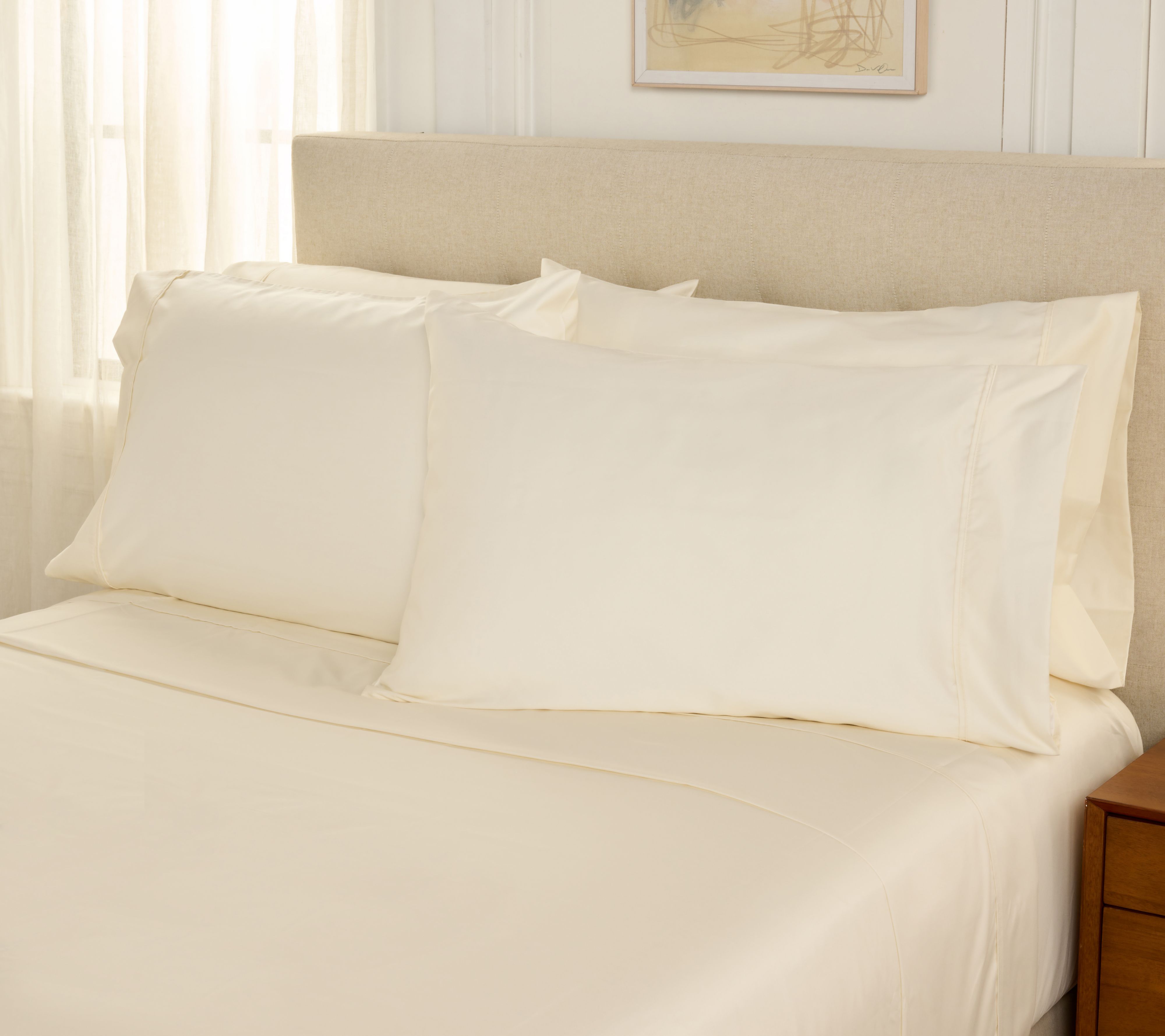 "As Is" Home Reflections 1200TC Cotton Blend Sheet Set w/ Extra Cases