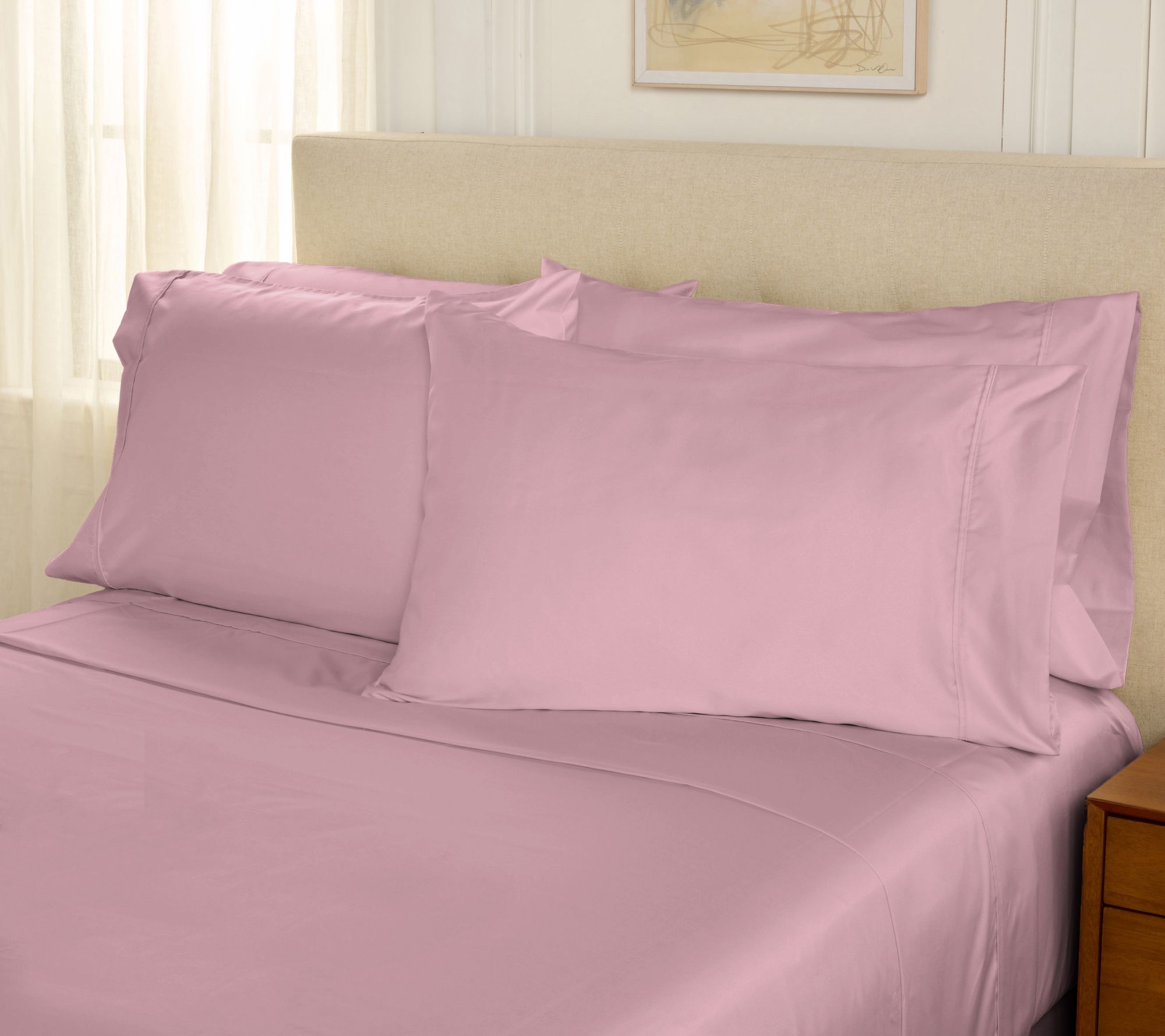 "As Is" Home Reflections 1200TC Cotton Blend Sheet Set w/ Extra Cases