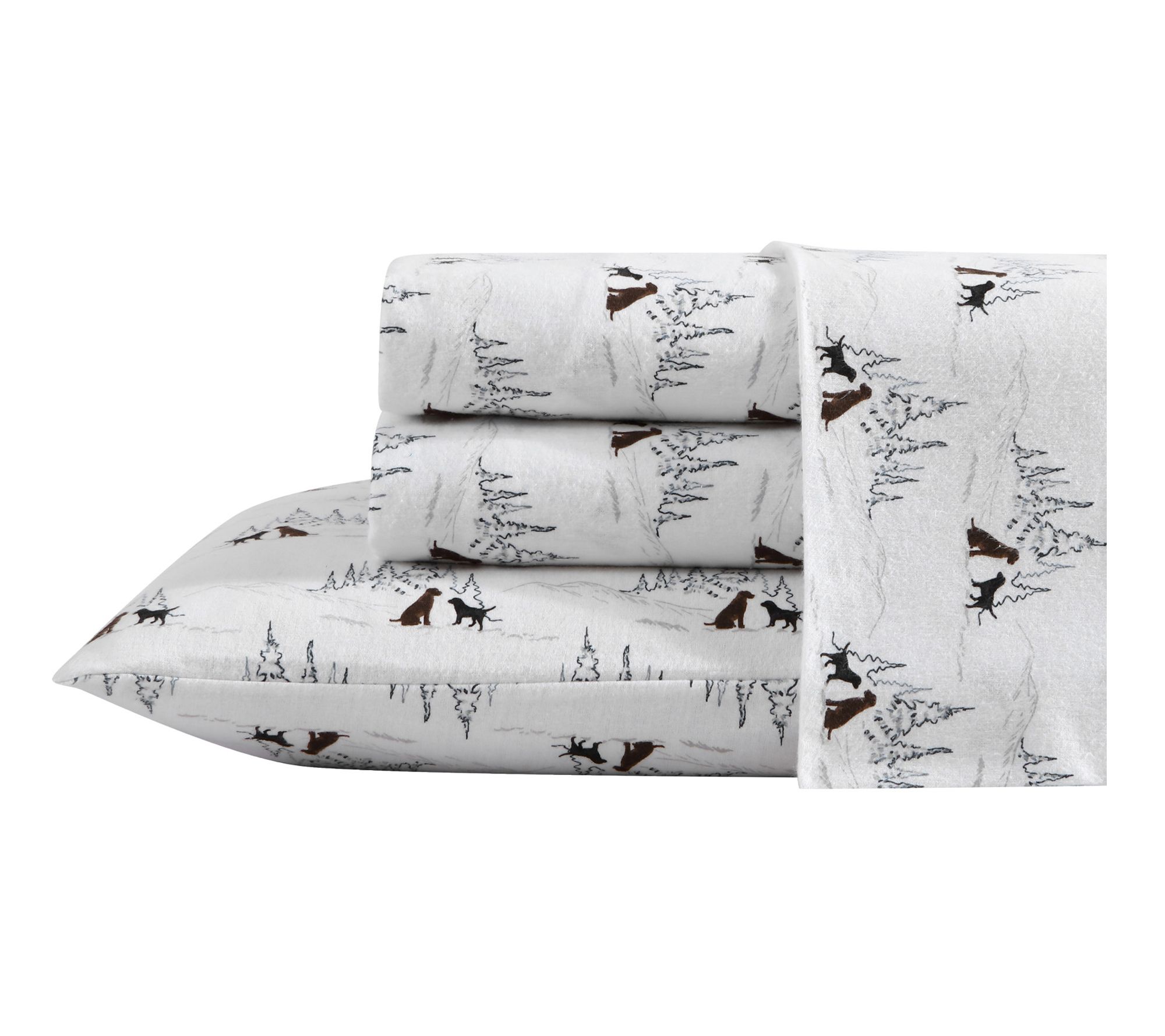 Eddie Bauer Dog Friends White Cotton King SheetSet