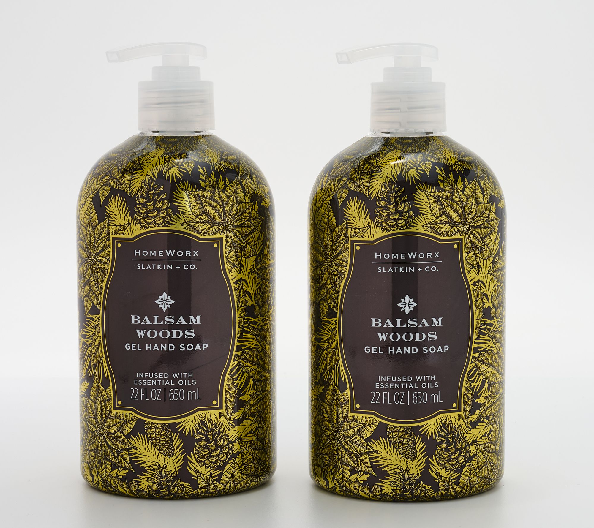 HomeWorx by Slatkin + Co. Harry's Merry Moments S/2 Gel Hand Soaps