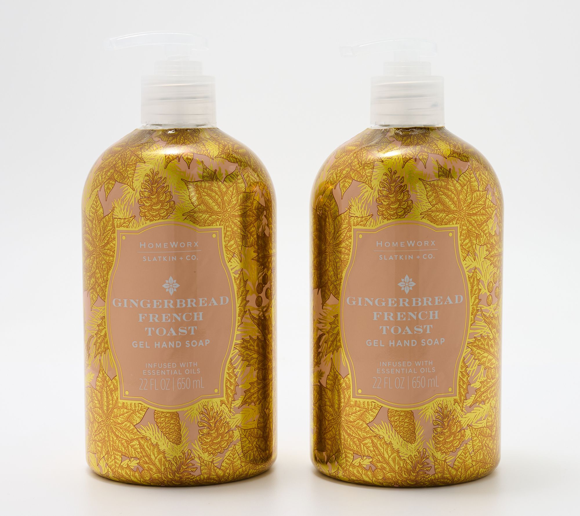 HomeWorx by Slatkin + Co. Harry's Merry Moments S/2 Gel Hand Soaps