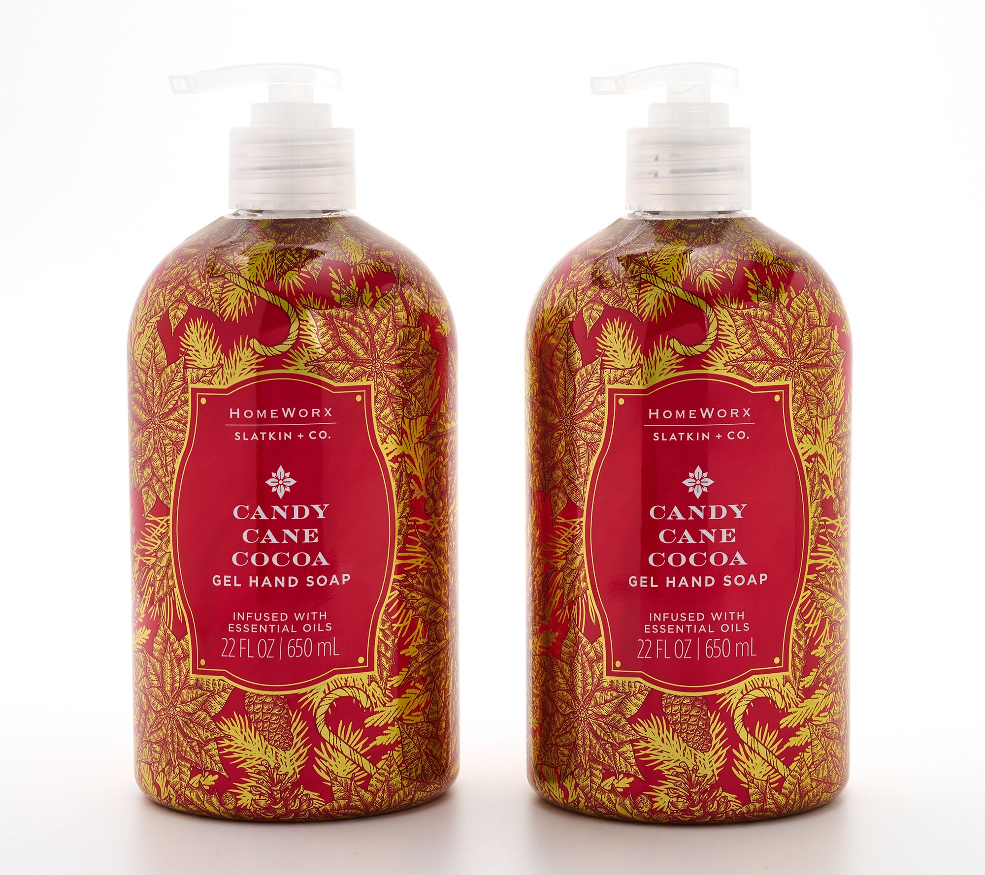 HomeWorx by Slatkin + Co. Harry's Merry Moments S/2 Gel Hand Soaps