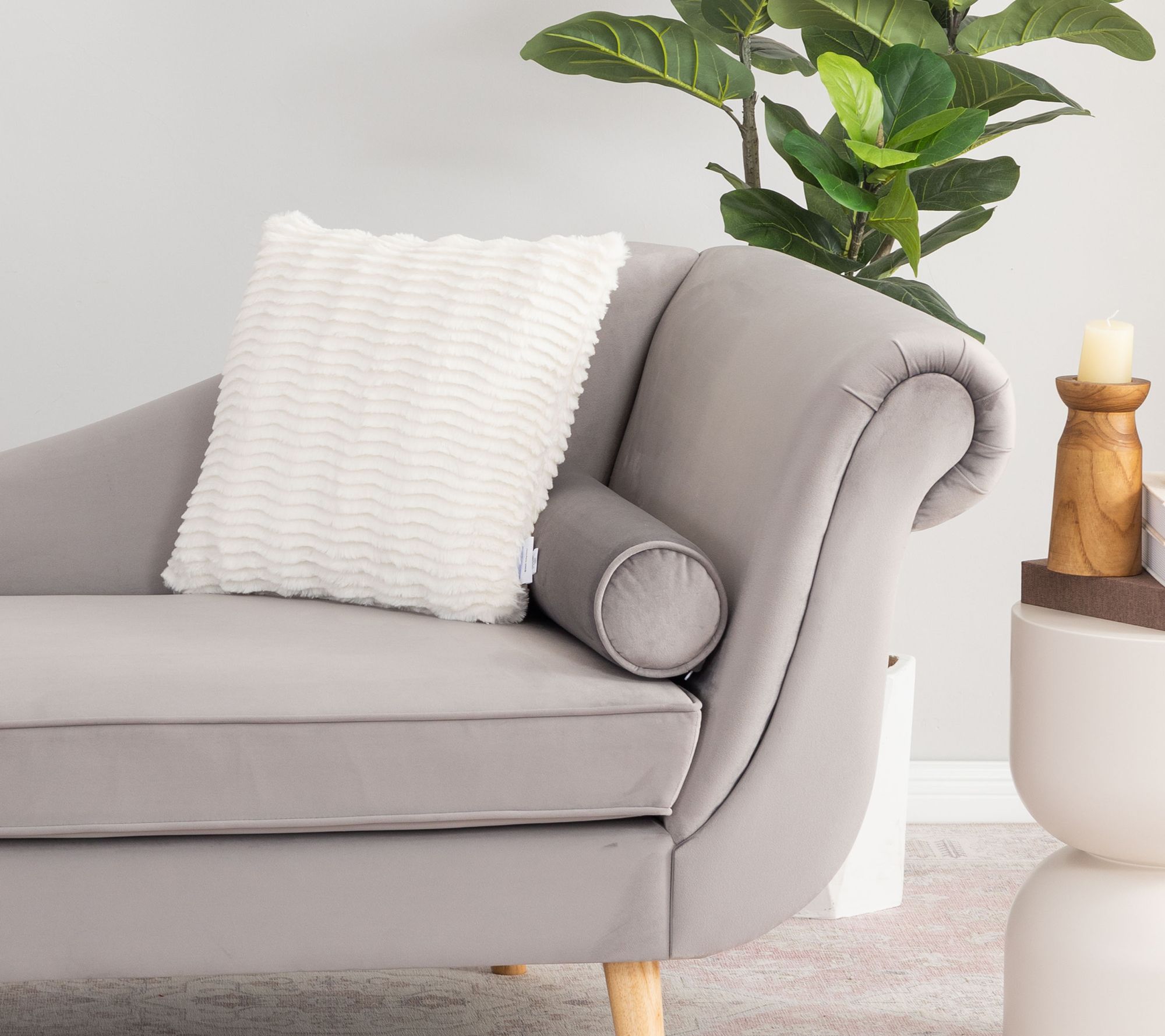 "As Is" Berkshire Artist Series Set of 2 Faux Fur Pillows