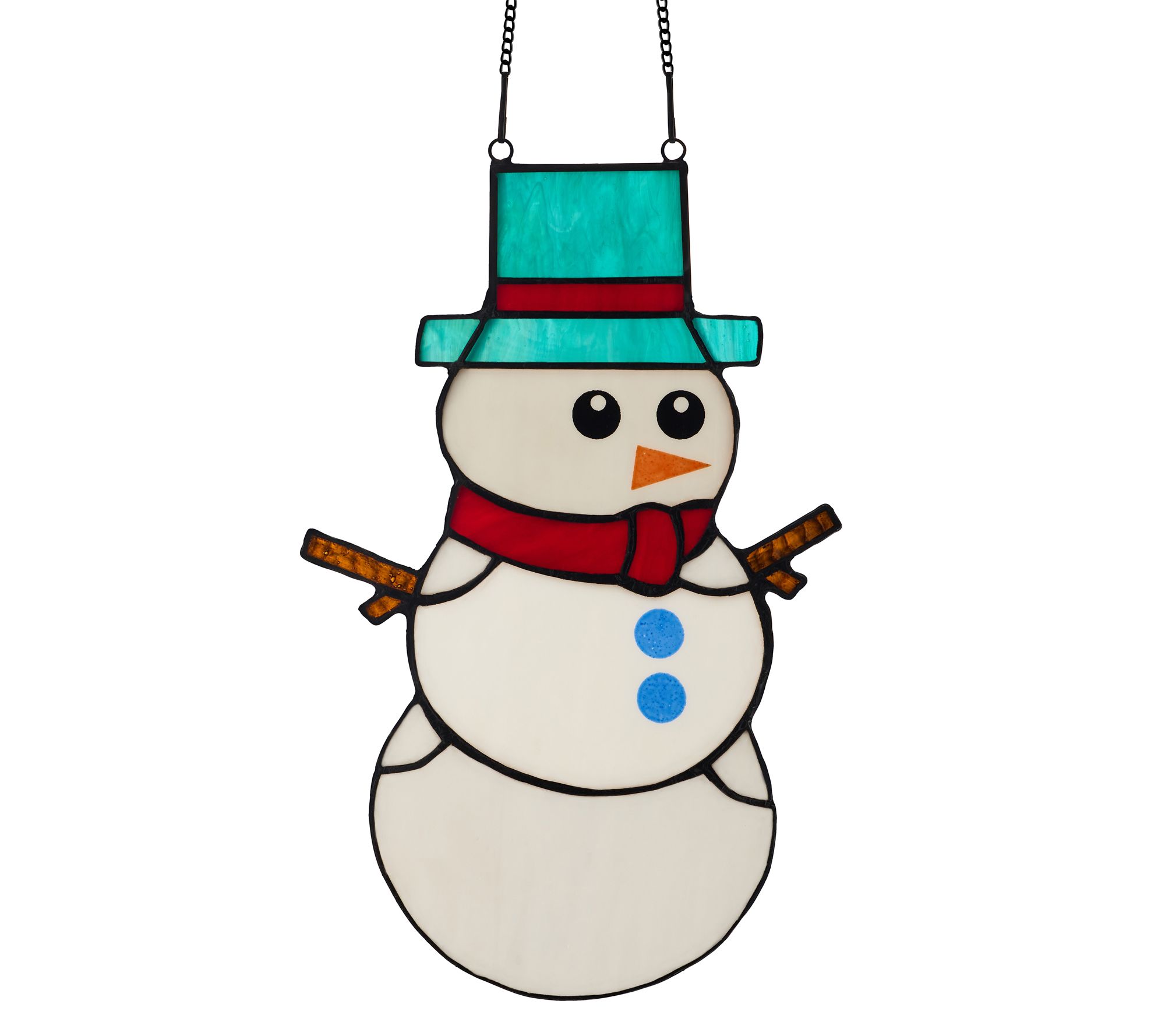 River of Goods 12" H Multi Color Stained GlassWindow Panel