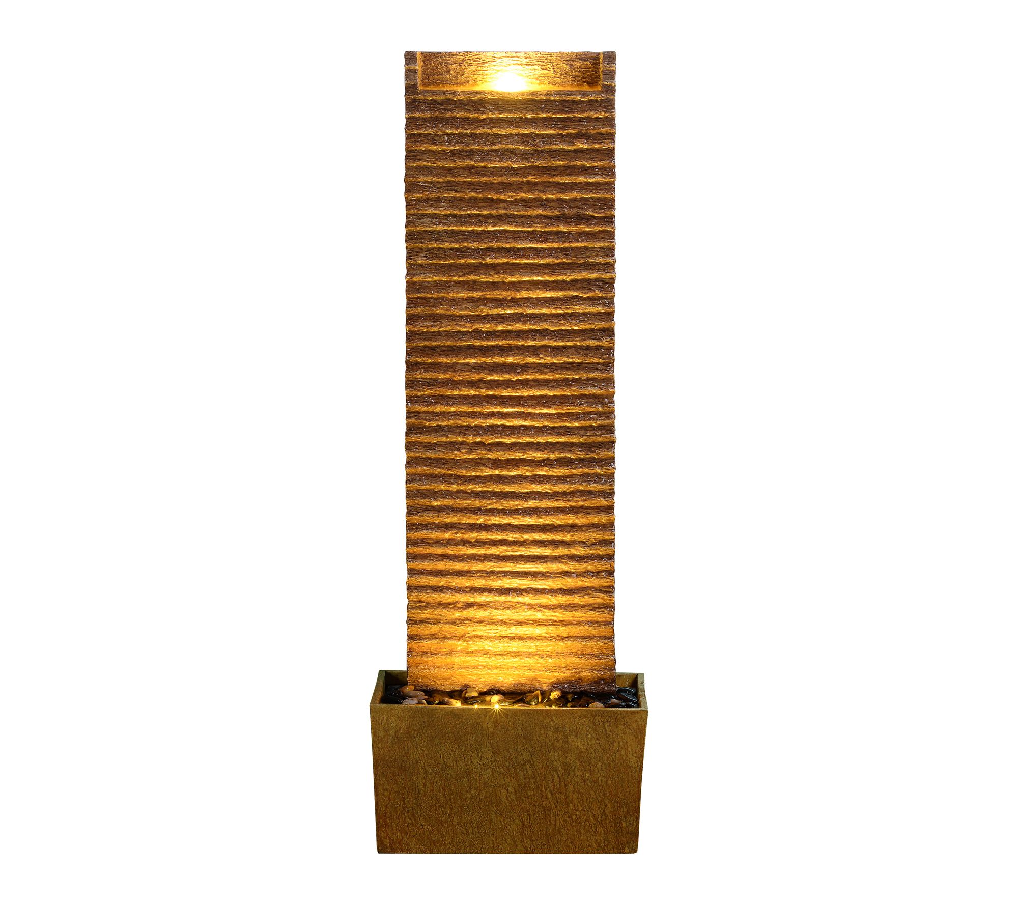 Teamson Home Outdoor Water Fountain with Warm Light