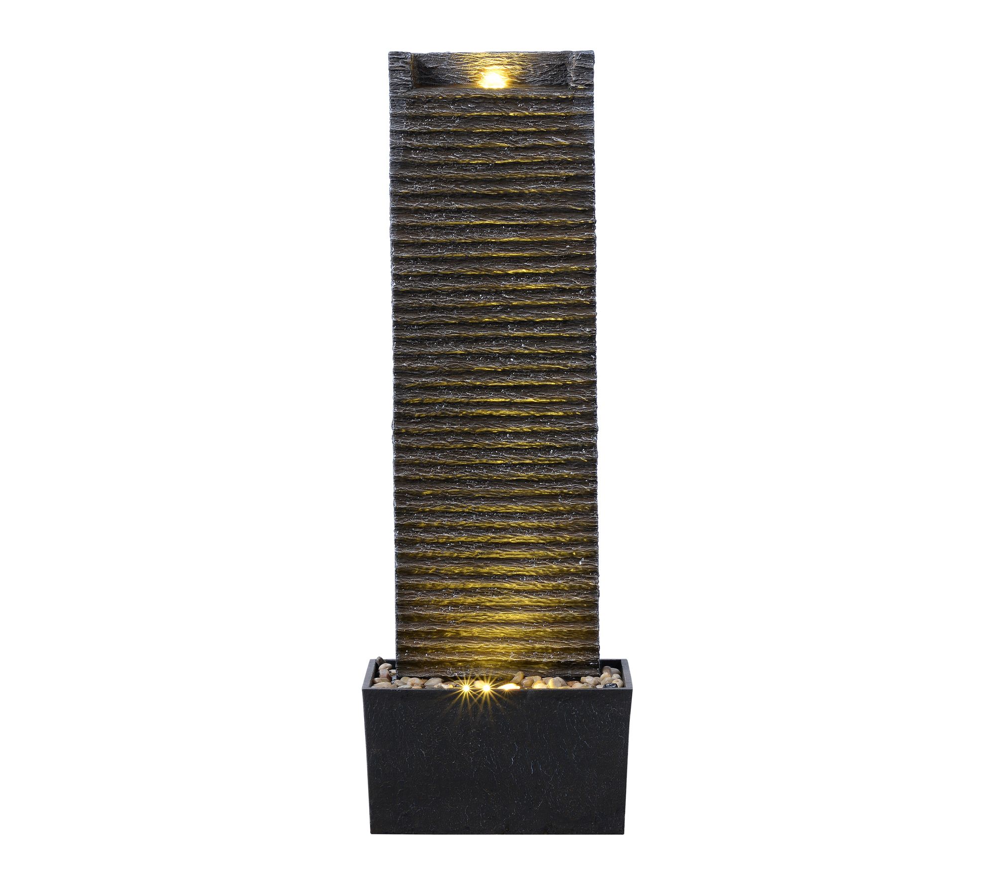 Teamson Home Outdoor Water Fountain with Warm Light