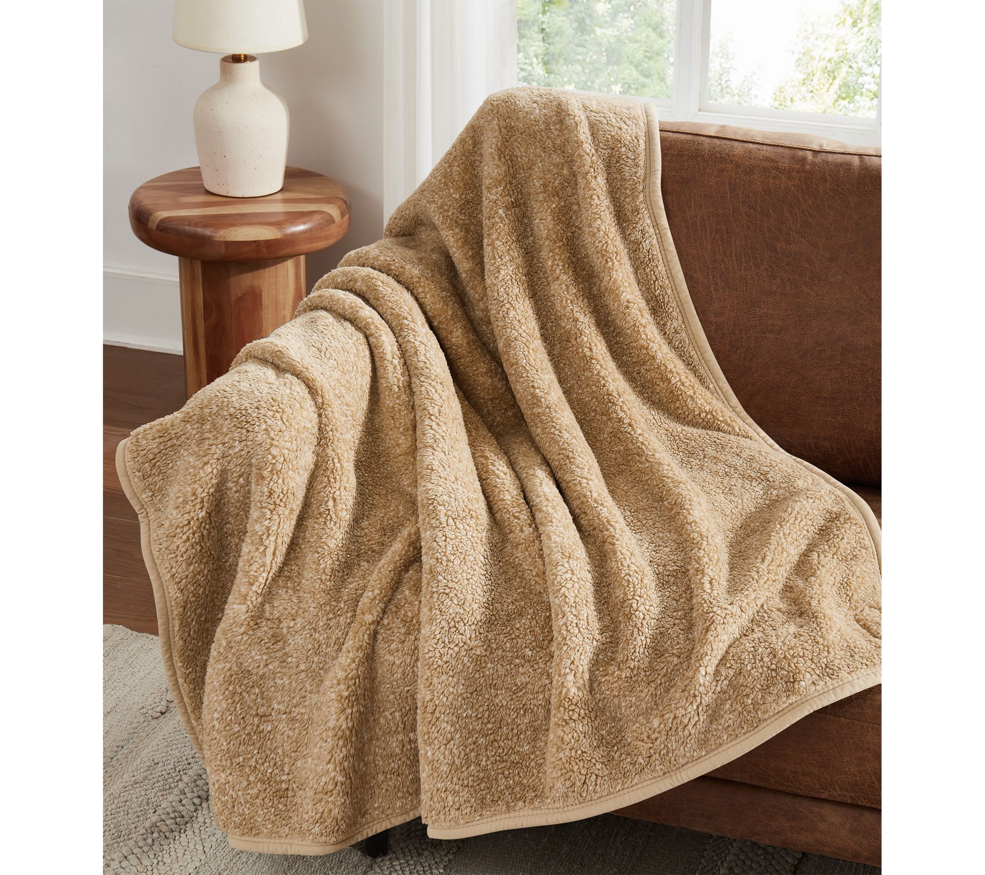Brooklyn Loom Heathered Sherpa 50x70 Throw