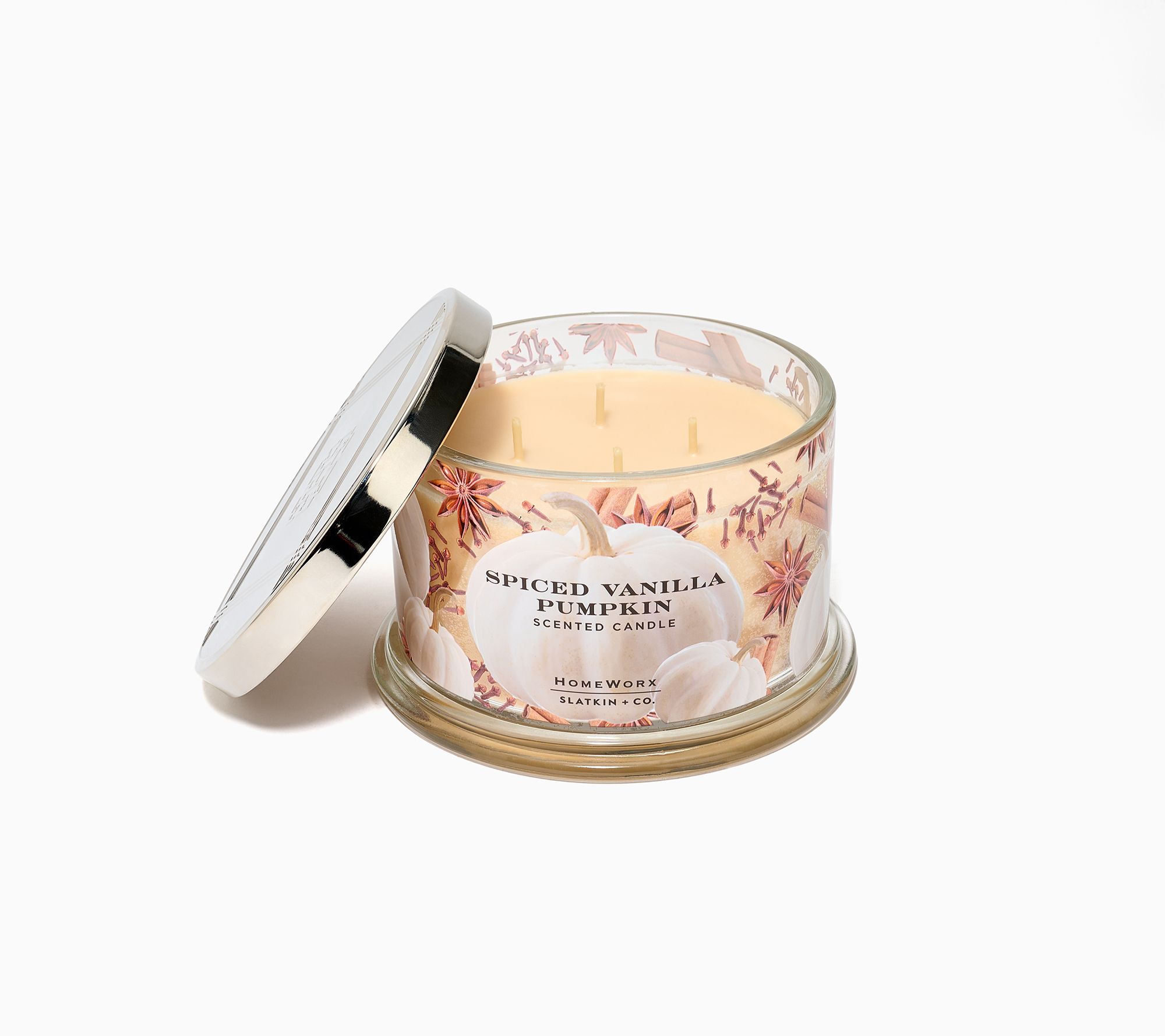 HomeWorx by Slatkin + Co. 18oz Spiced Vanilla Pumpkin Candle