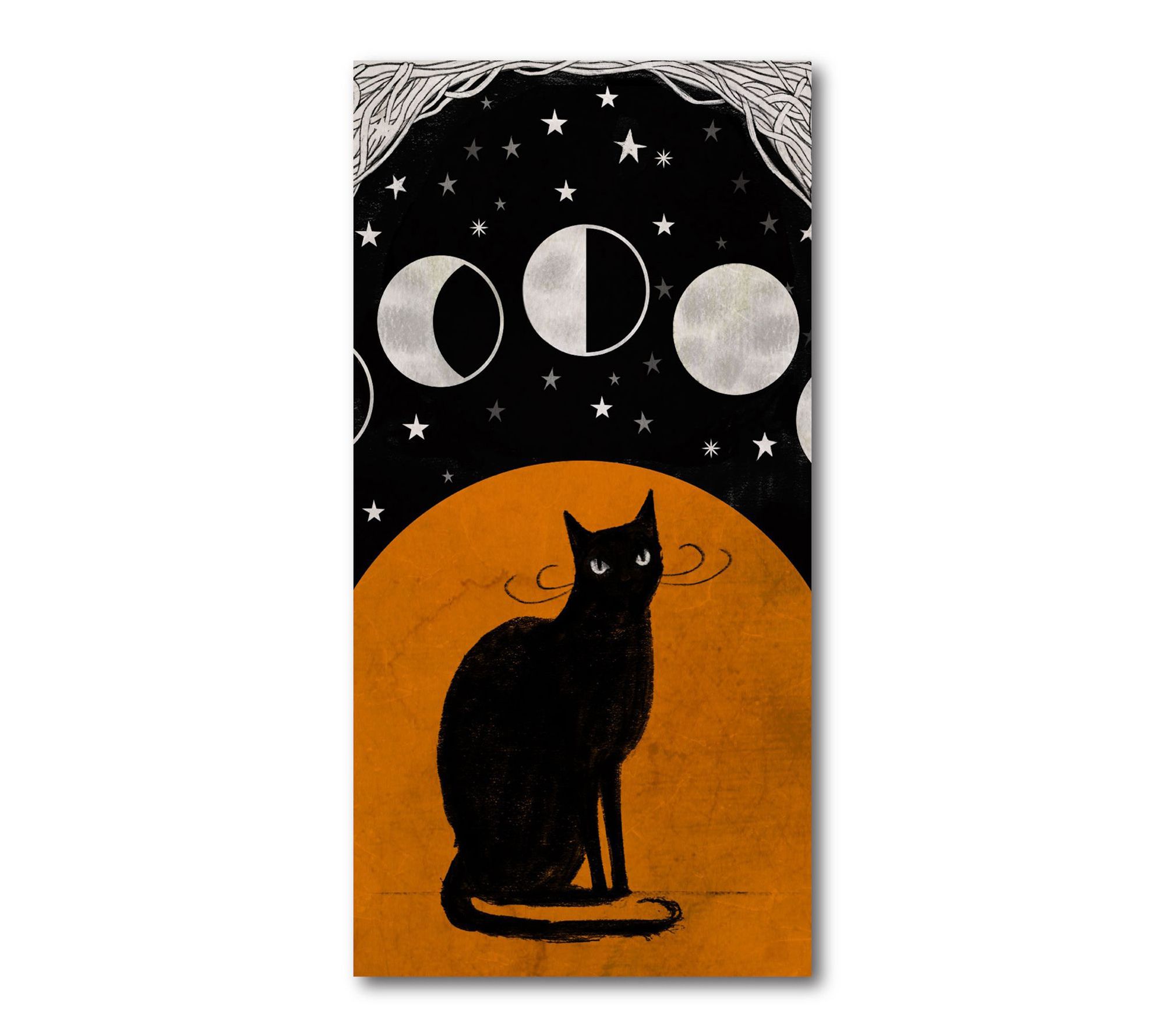 Courtside Market Moon & Cat Gallery-Wrapped Canvas