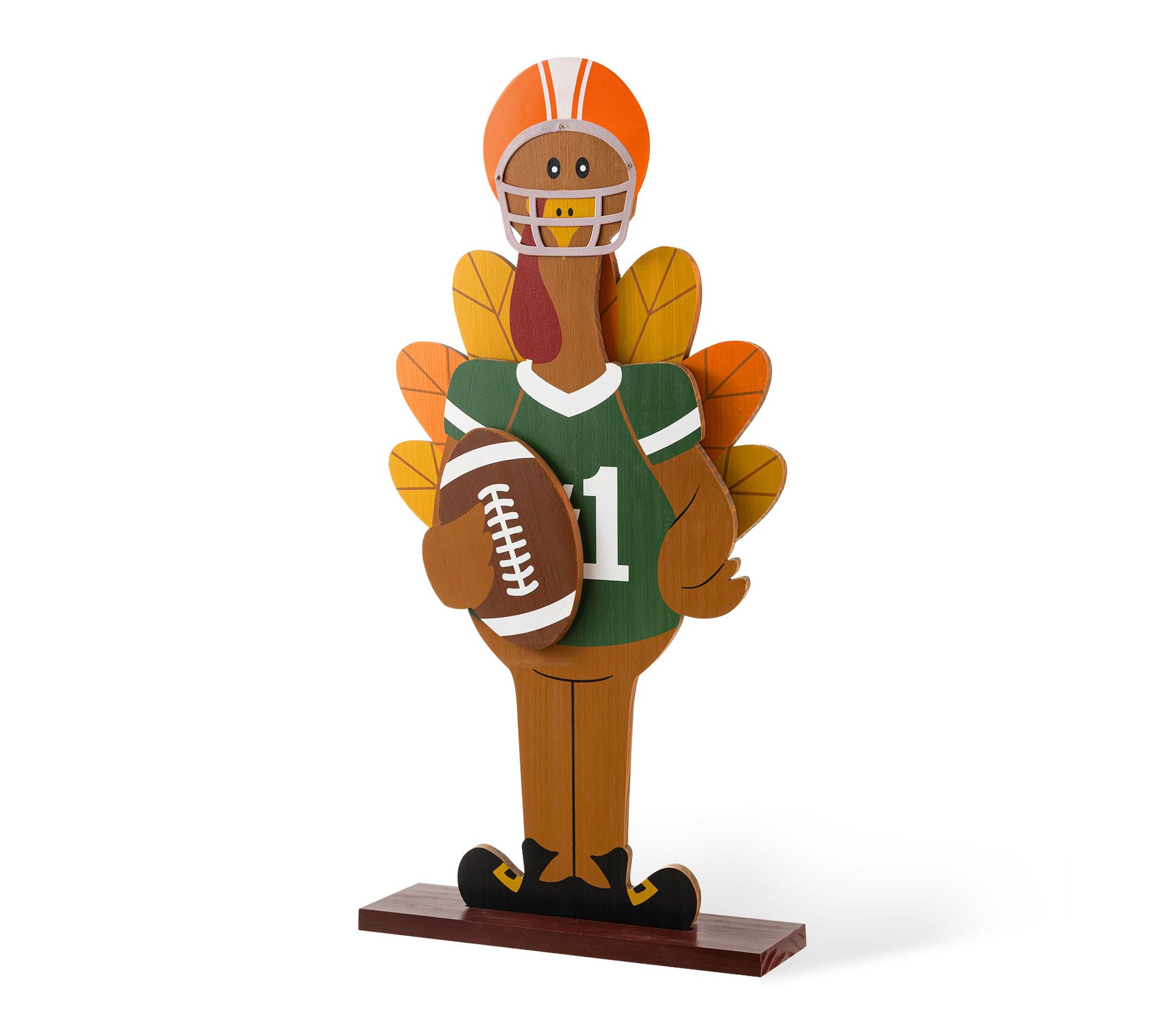 Glitzhome 29.5"H Thanksgiving Wooden Turkey Porch Decor