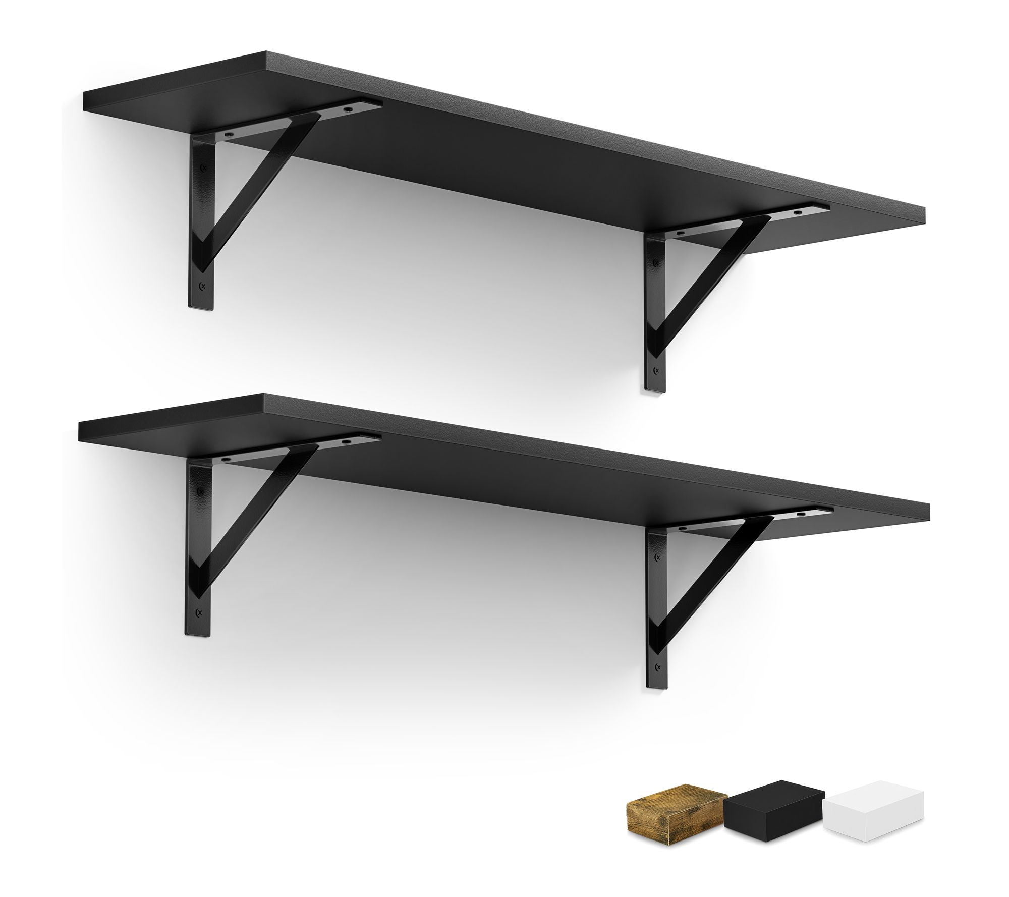 Sorbus Wall Shelves 31.5" Metal Brackets Engineered Wood, 2 Pc