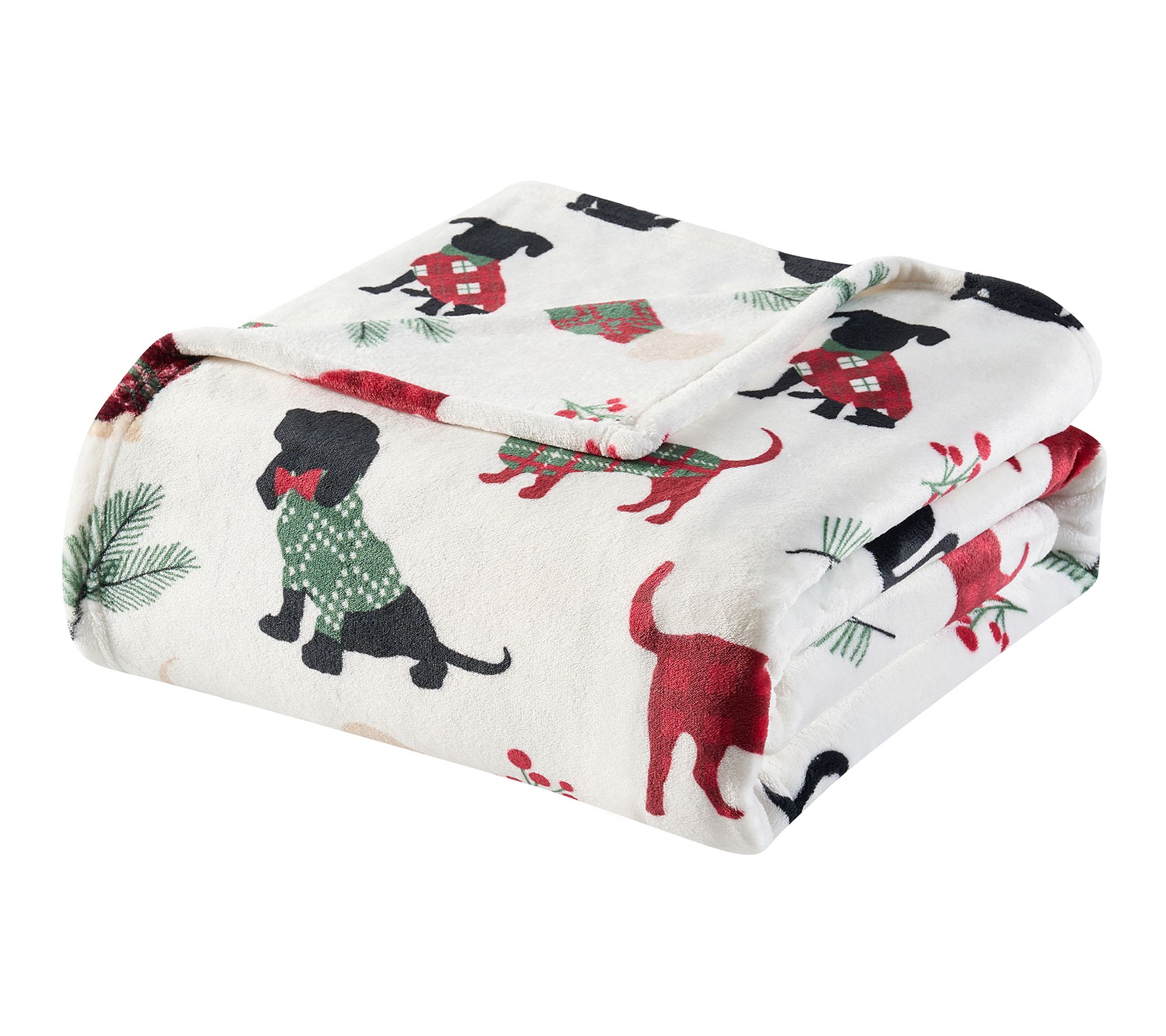 Hallmark Holiday Pets Plush Throw Blanket