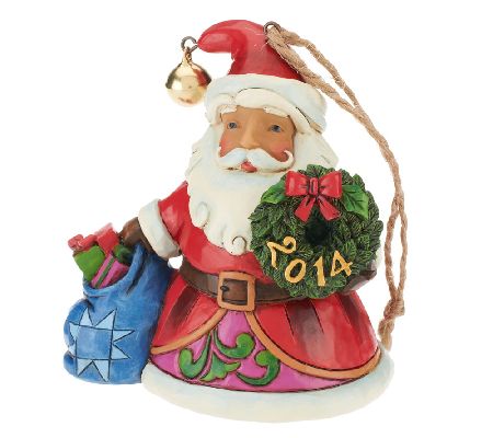 Jim Shore Dated Christmas Surprise Santa Ornament - QVC.com