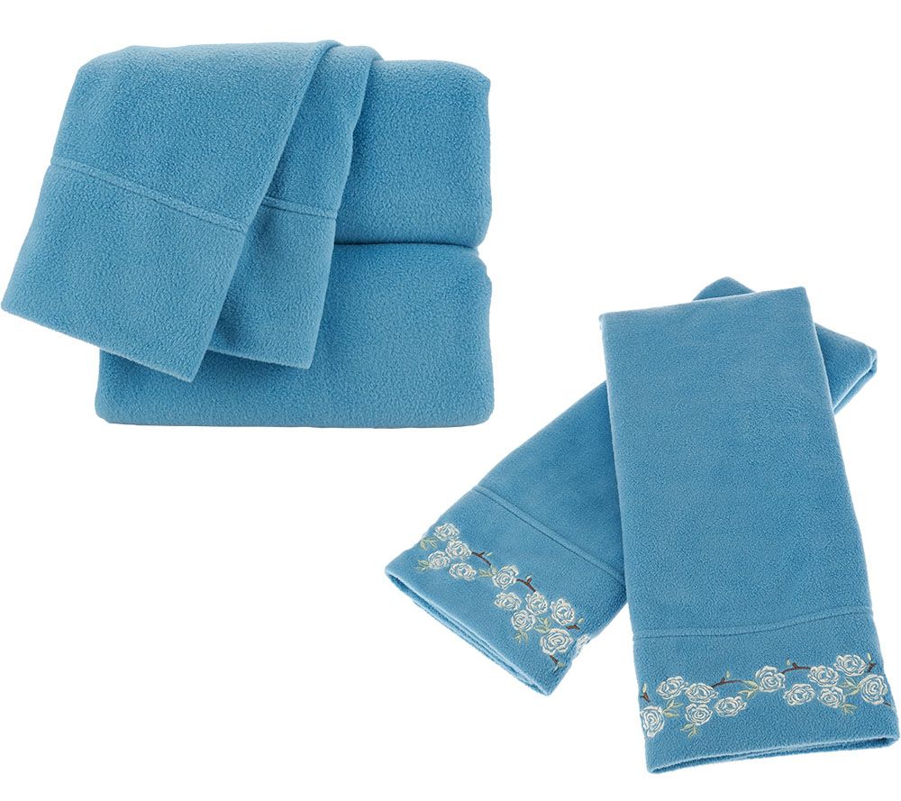 Malden Mills Polarfleece Sheet Set with Extra Embroidered PCs - QVC.com
