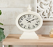 Antiqued Finish Tabletop Clock by Valerie - H222175