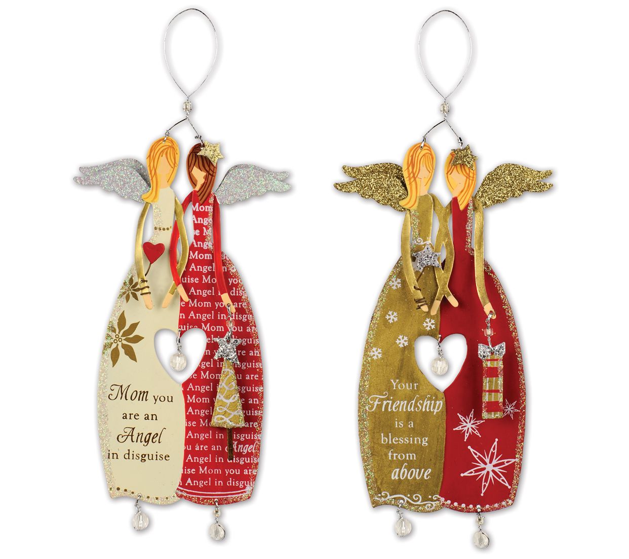 SVD Embrace angel ornaments (set of 2)
