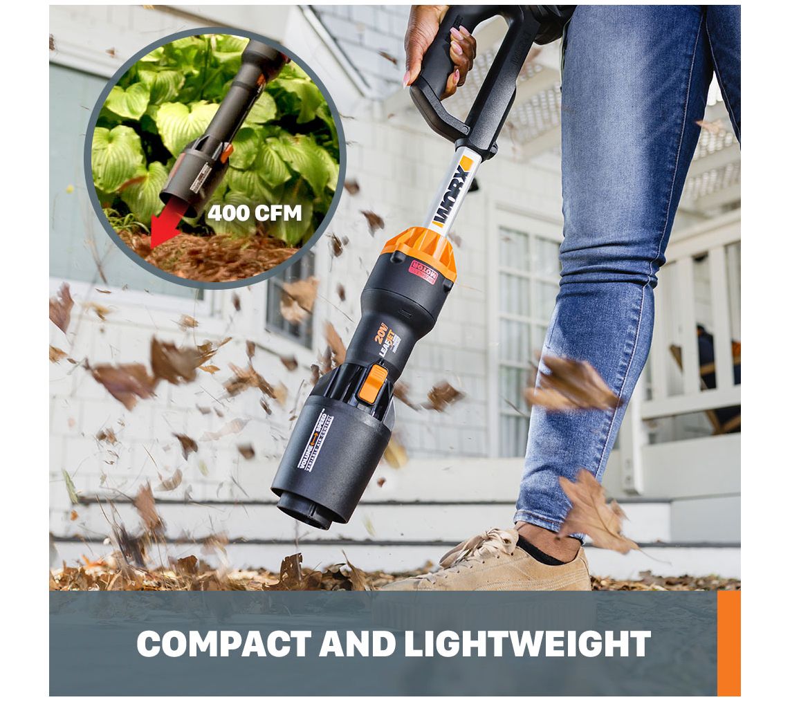 WORX POWER SHARE 20V LEAFJET 410CFM 125MPH Cord less Blower QVC