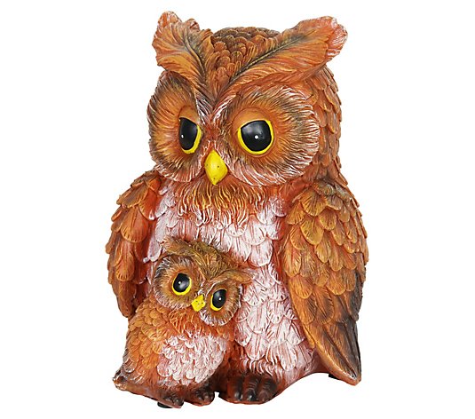 Exhart Owl with Owlet Statuary