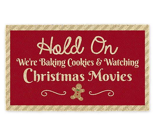 Design Imports Cookies & Christmas Movies 17" x29" Doormat