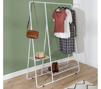 Honey-Can-Do Clothing Rack w/Shelves & Hanging r