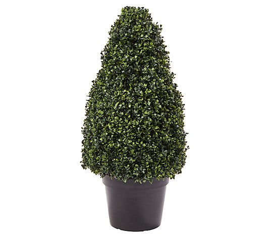 Pure Garden 36" Artificial Boxwood Tower Topiary Plant