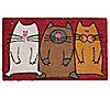 Three Colorful Cats - Coir Doormat with PVC Backing