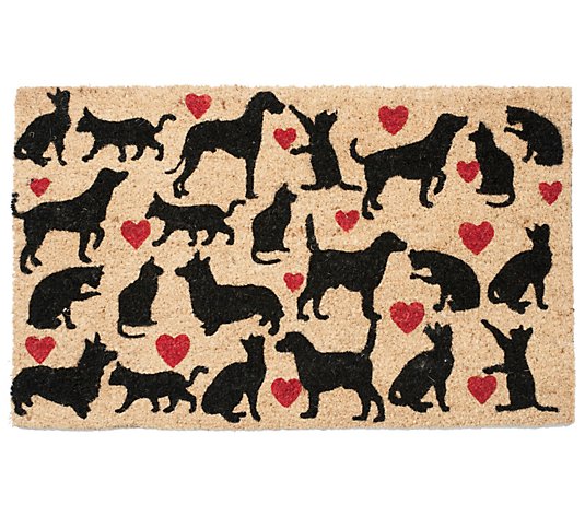 Dog and Cat Lovers Doormat with PVC Backing