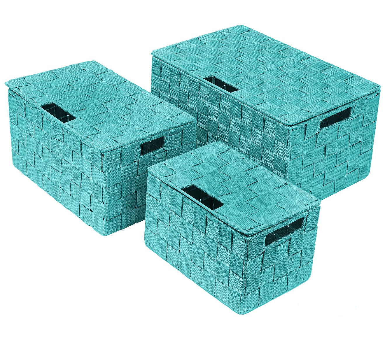 Sorbus Foldable Drawer Dividers, Storage Boxes - Set of 4 - Aqua