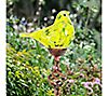 Solar Pearlized Glass Bird Garden Stake by Exhart, 2 of 7