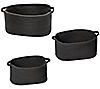 Honey-Can-Do Set of 3 Black Cotton Coil Baskets