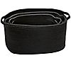 Honey-Can-Do Set of 3 Black Cotton Coil Baskets, 2 of 6