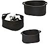 Honey-Can-Do Set of 3 Black Cotton Coil Baskets, 3 of 6
