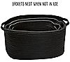Honey-Can-Do Set of 3 Black Cotton Coil Baskets, 5 of 6
