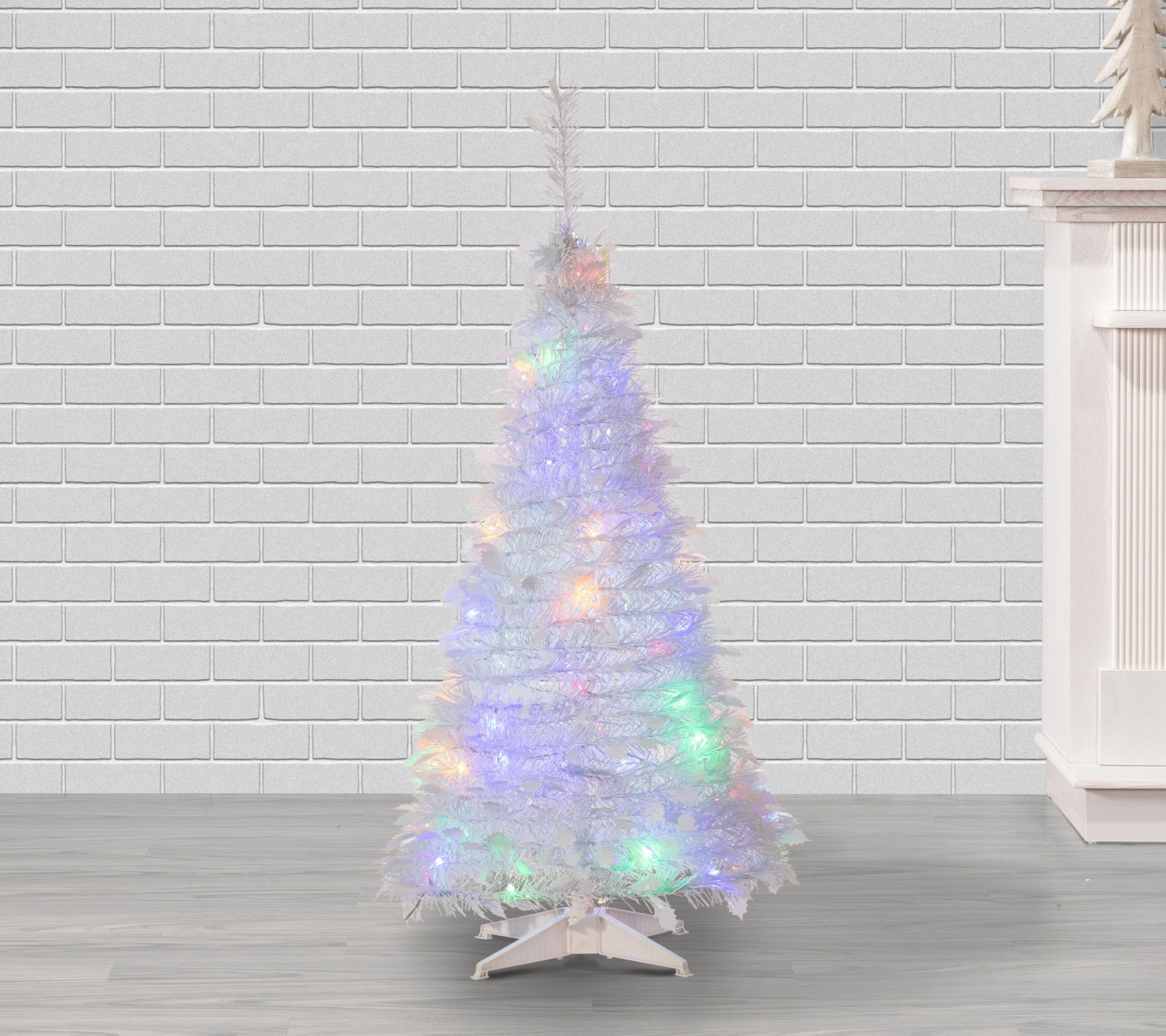 4' Pop Up Pre-Lit White Pine Tree with Lights by Gerson Co. - QVC.com