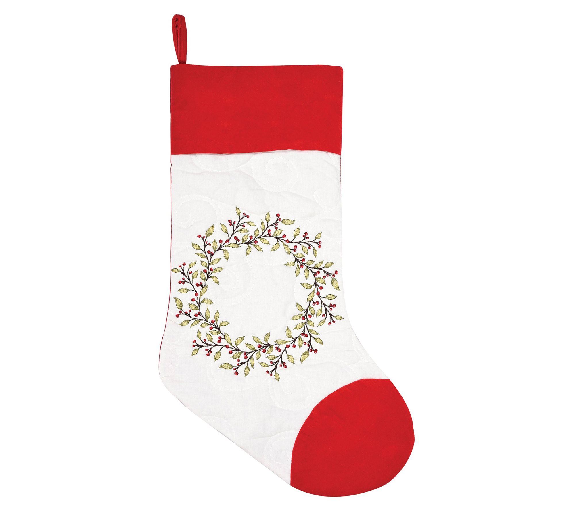 C&F Home Berry Garland Embroidered Christmas Stocking