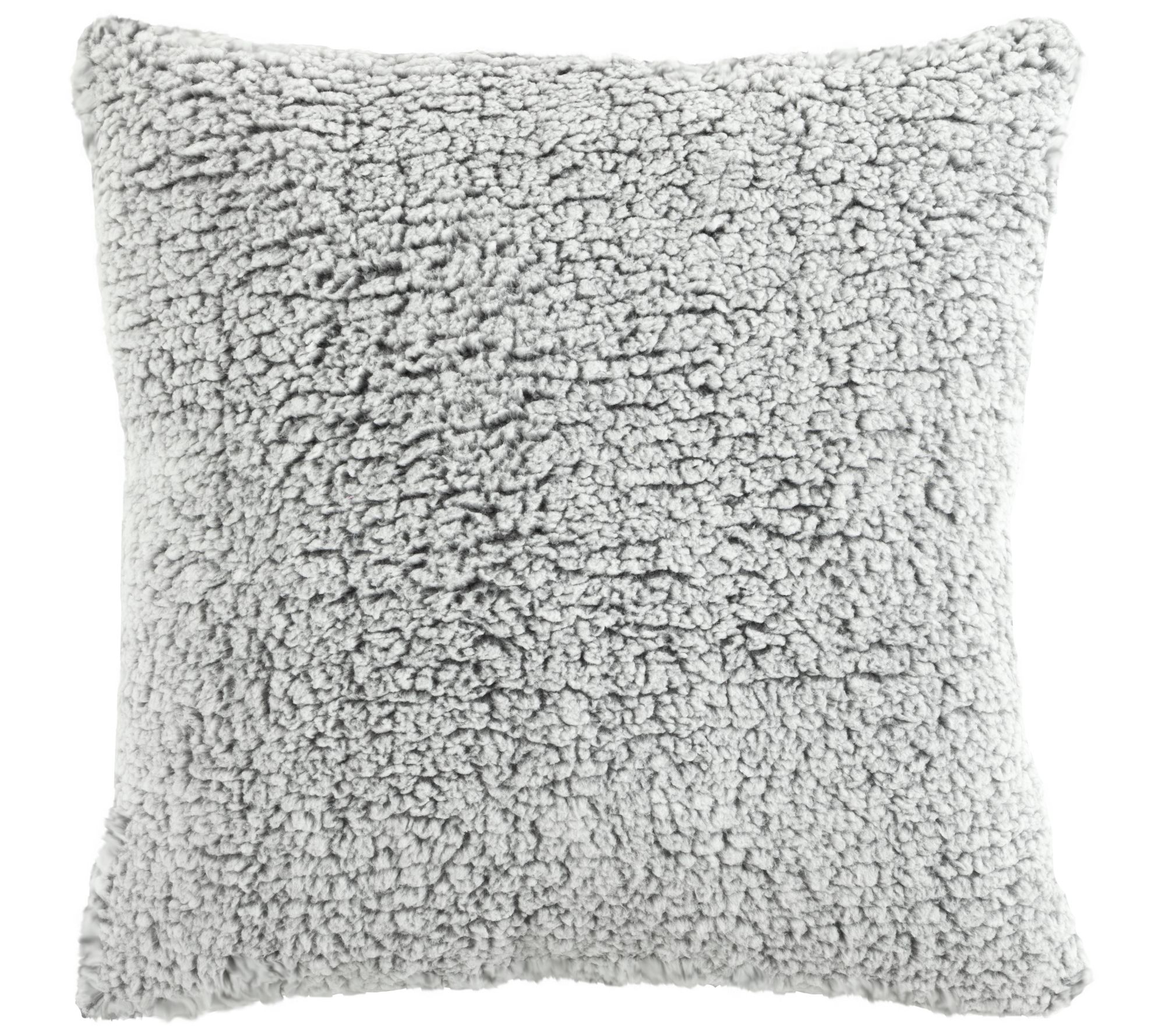 Lush Decor Emma Faux Fur Decorative Pillow Cover White Single 20x20