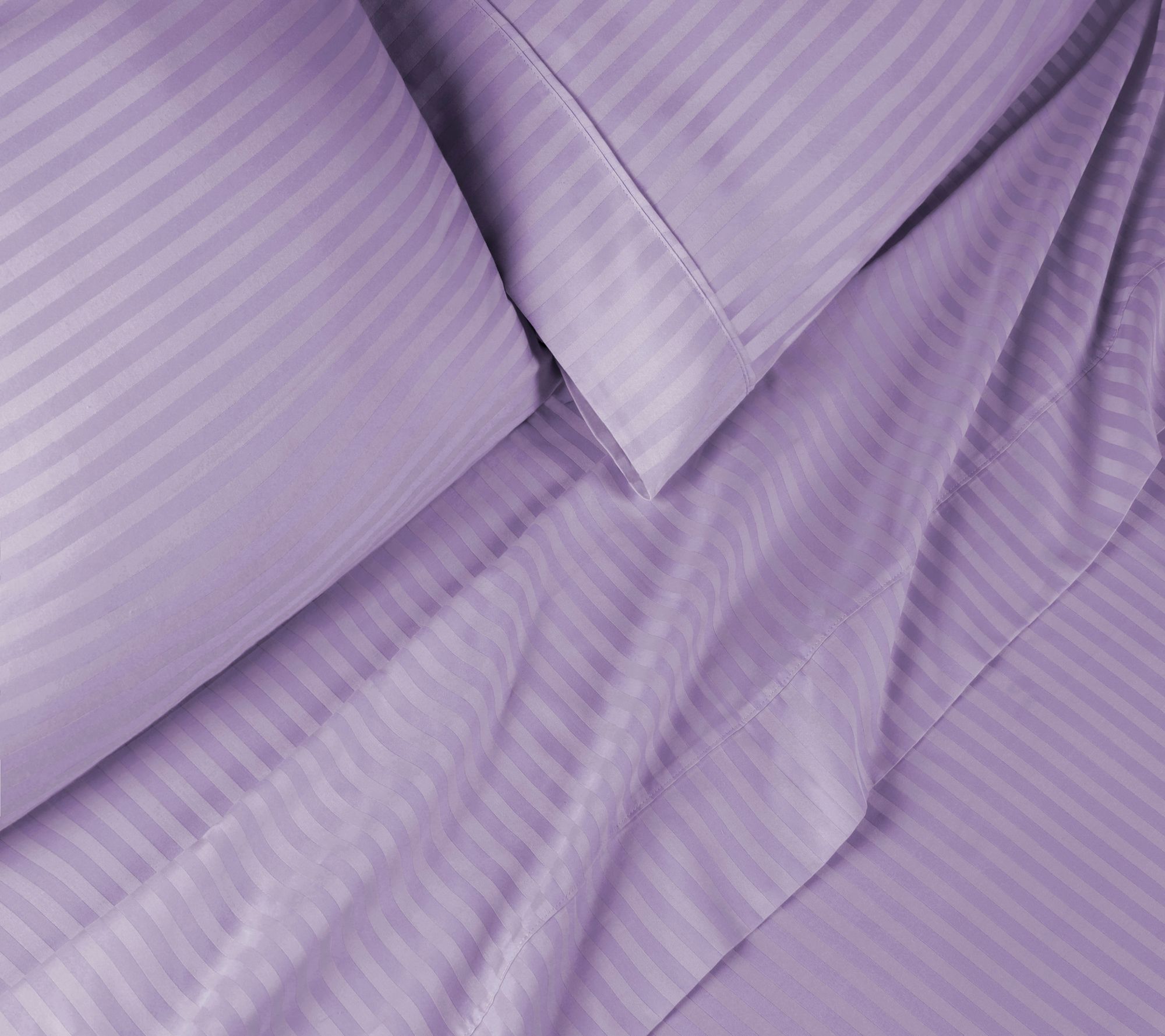 Superior 300TC Egyptian Cotton Striped Sheets, Olympic Queen