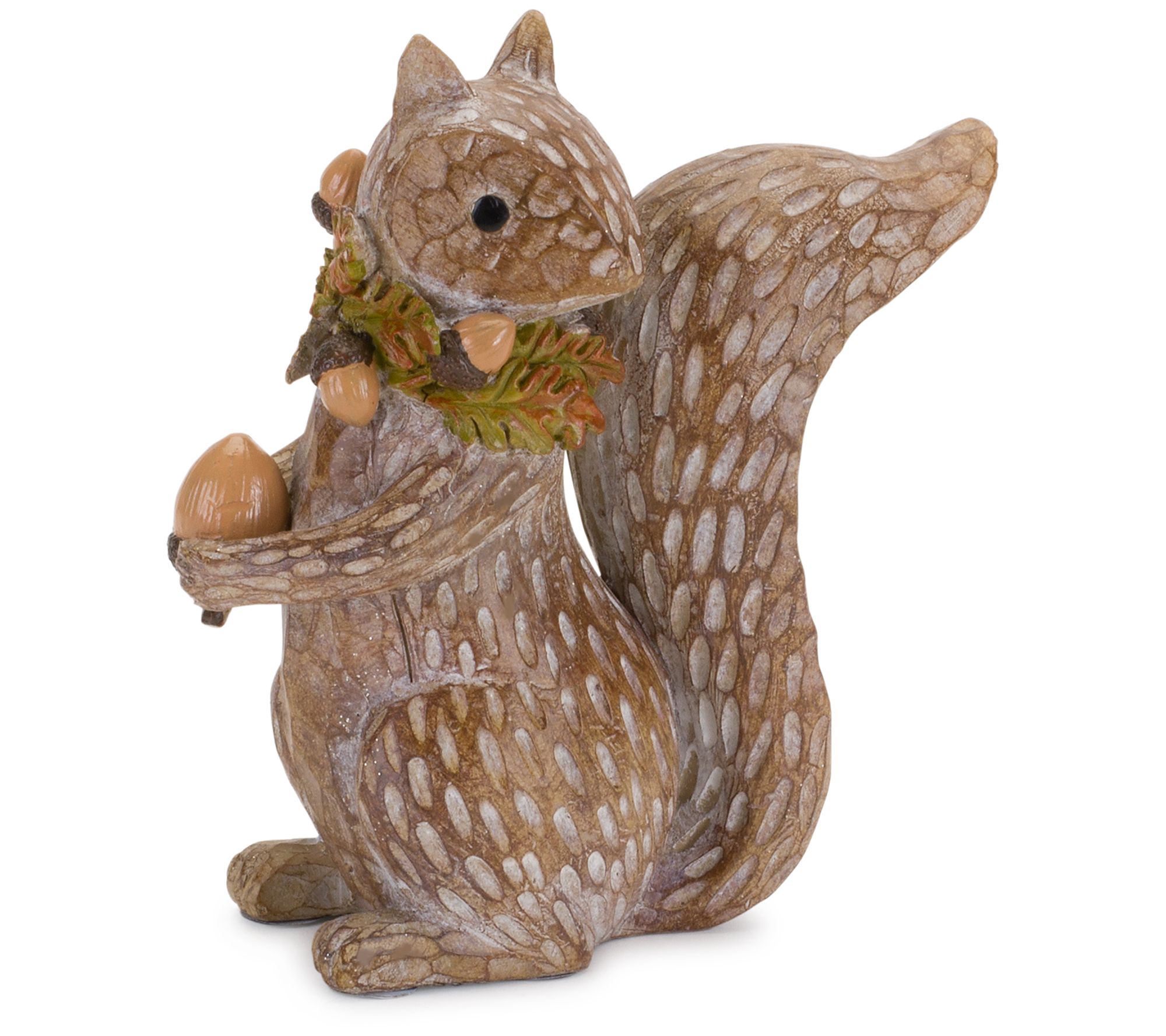 Melrose S/2 Harvest Squirrel Figurine W/ Acornreath Accent - QVC.com