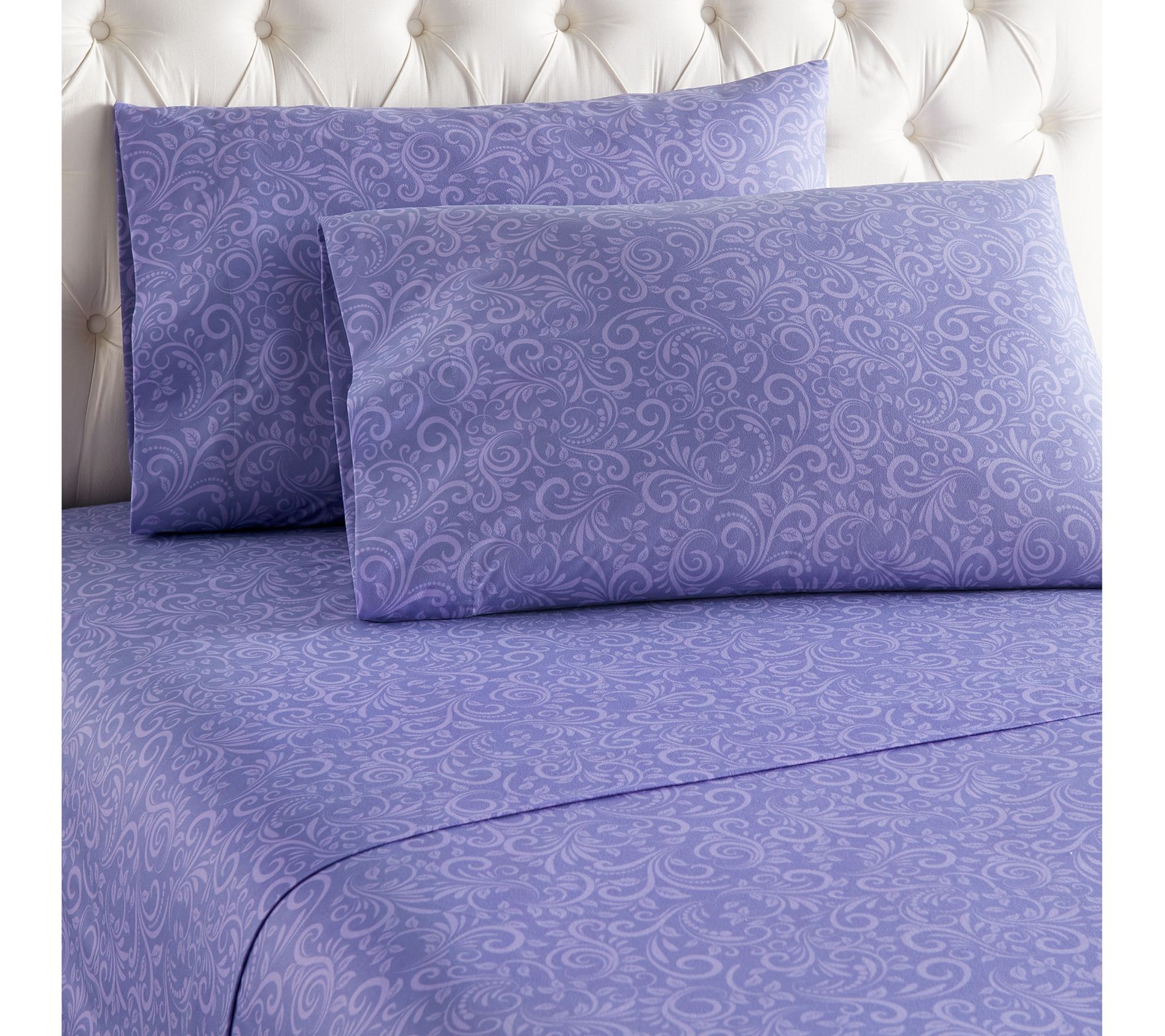 Shavel King Micro Flannel Printed Deep-Pocket Sheet Set