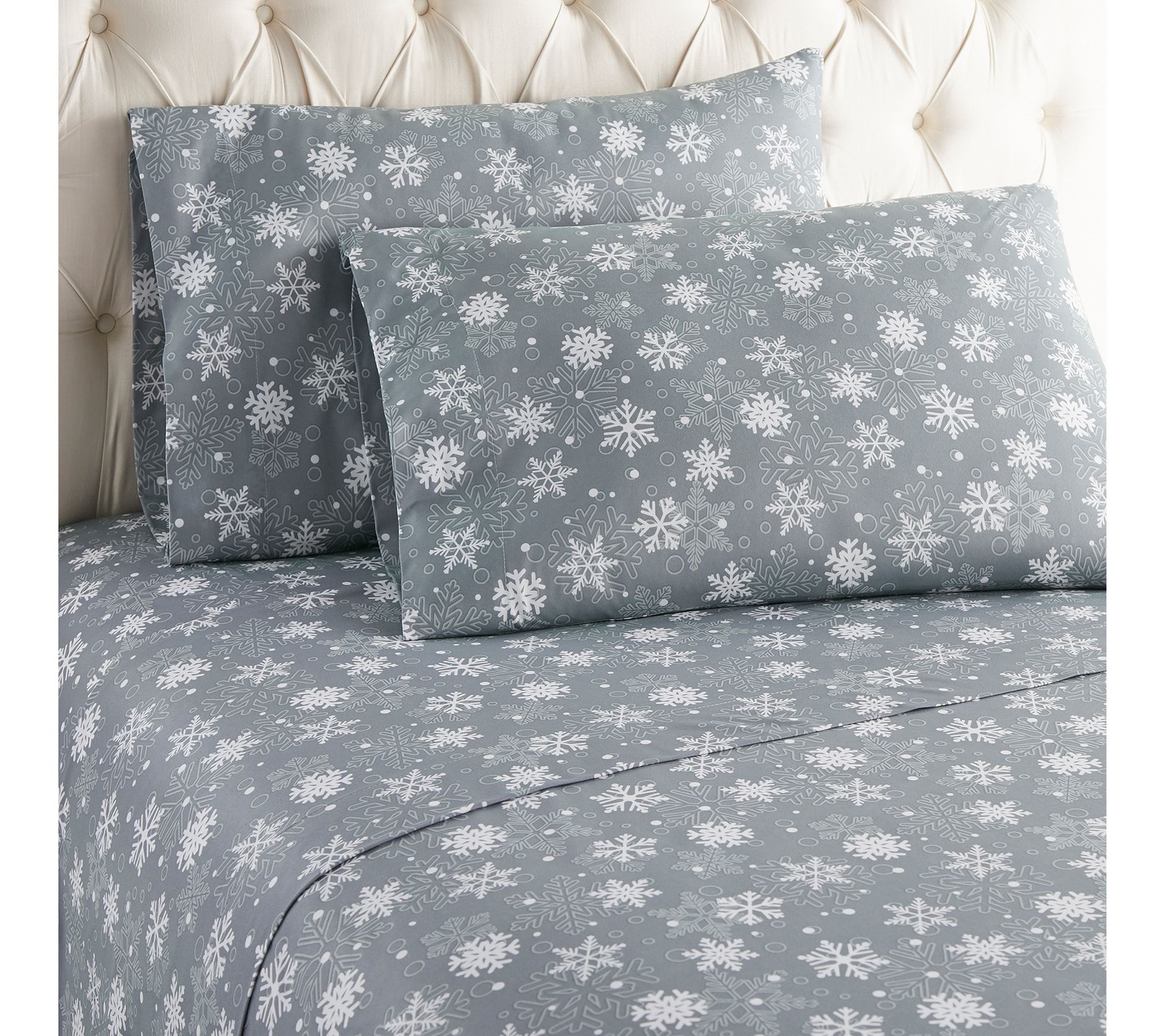 Shavel King Micro Flannel Printed Deep-Pocket Sheet Set