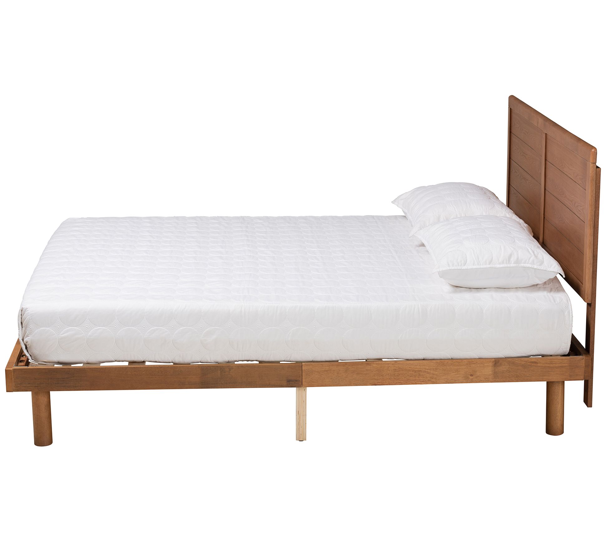 Baxton Studio D aina Ash Walnut Wood Queen Siz e Platform Bed