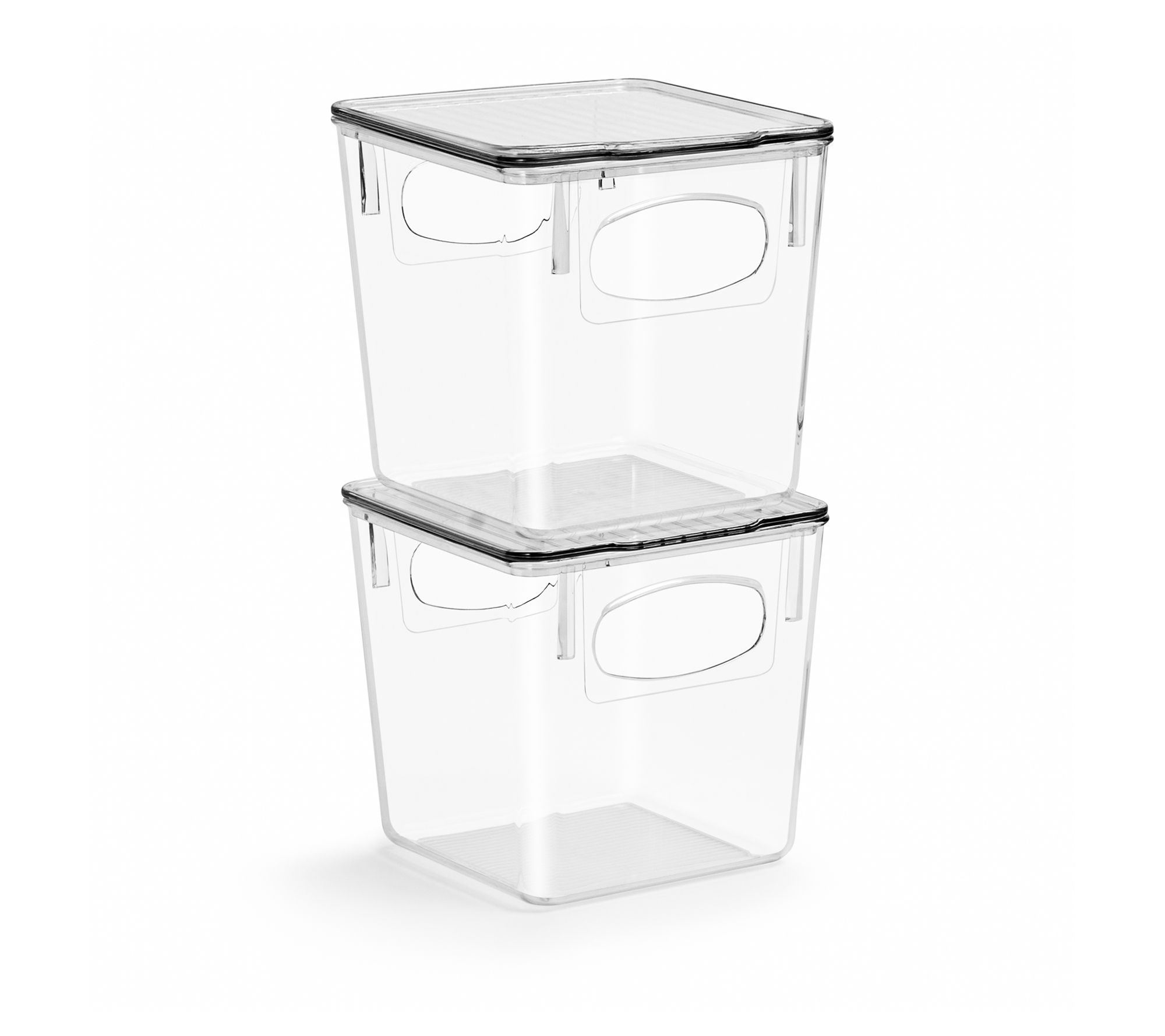 Sorbus 2 Pack Small Plastic Storage Bins with L ids
