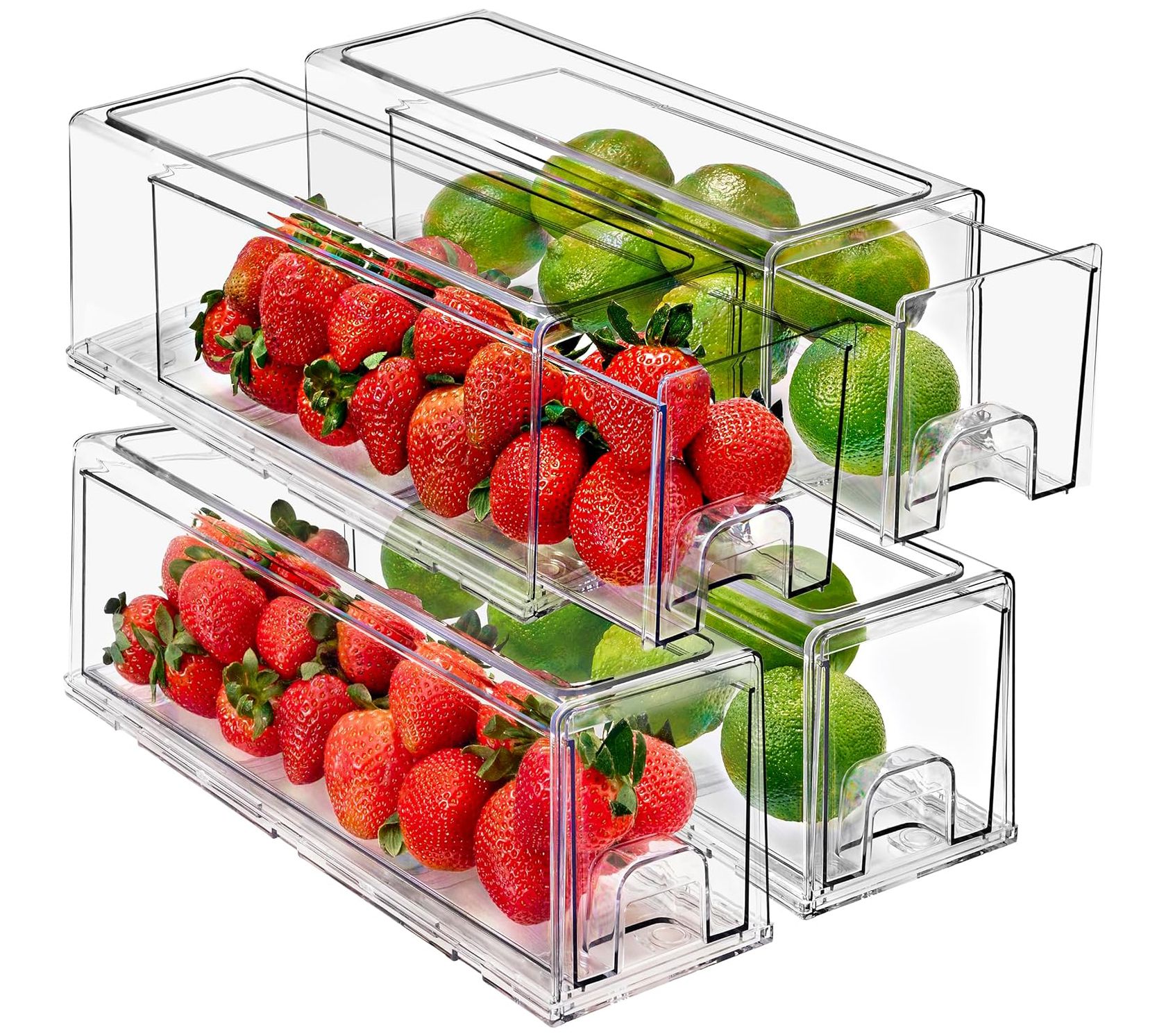 Sorbus 4 Pack Small Fridge Drawers