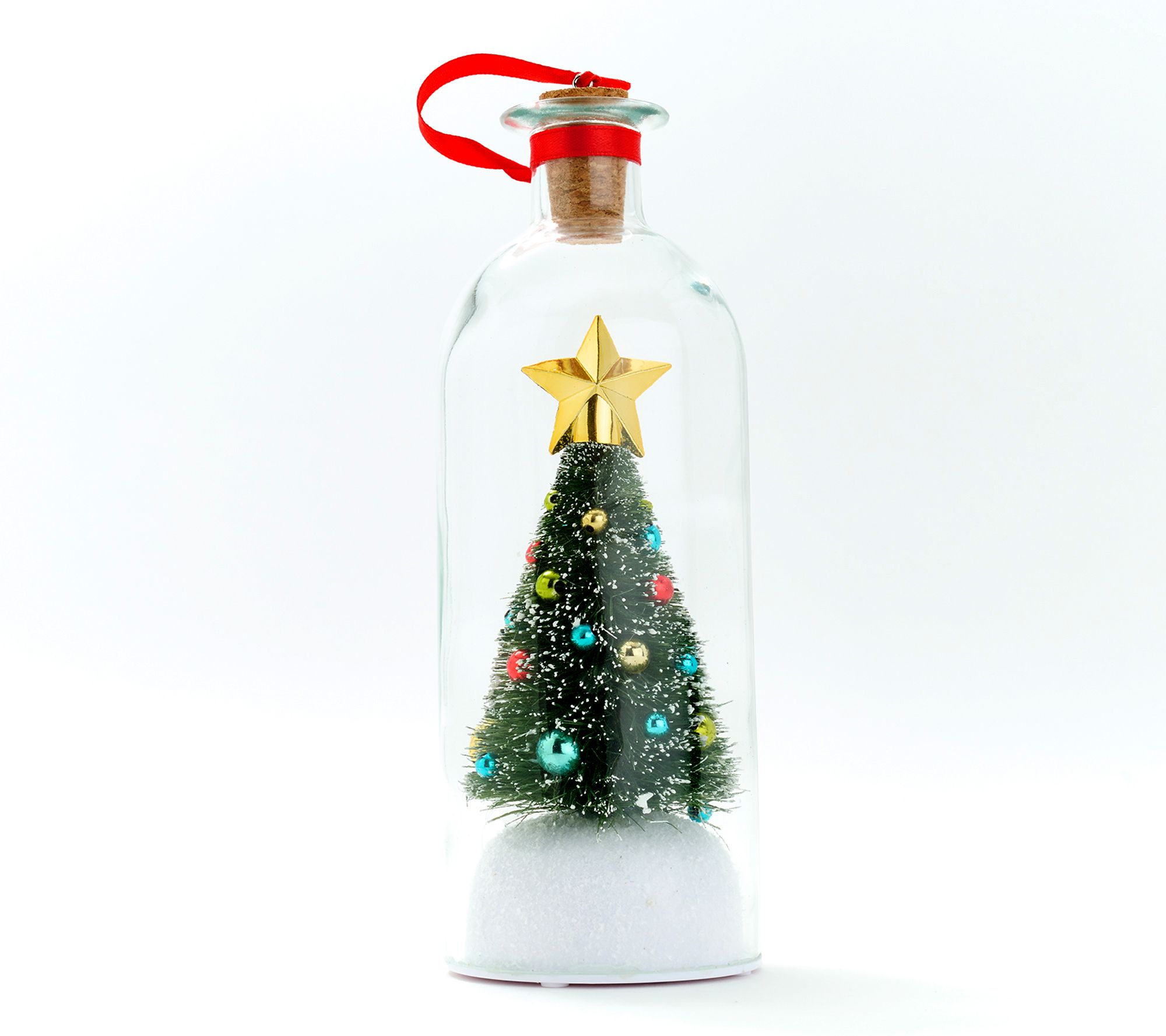 "As Is" Mr. Christmas 8" Christmas Tree Message in a Bottle