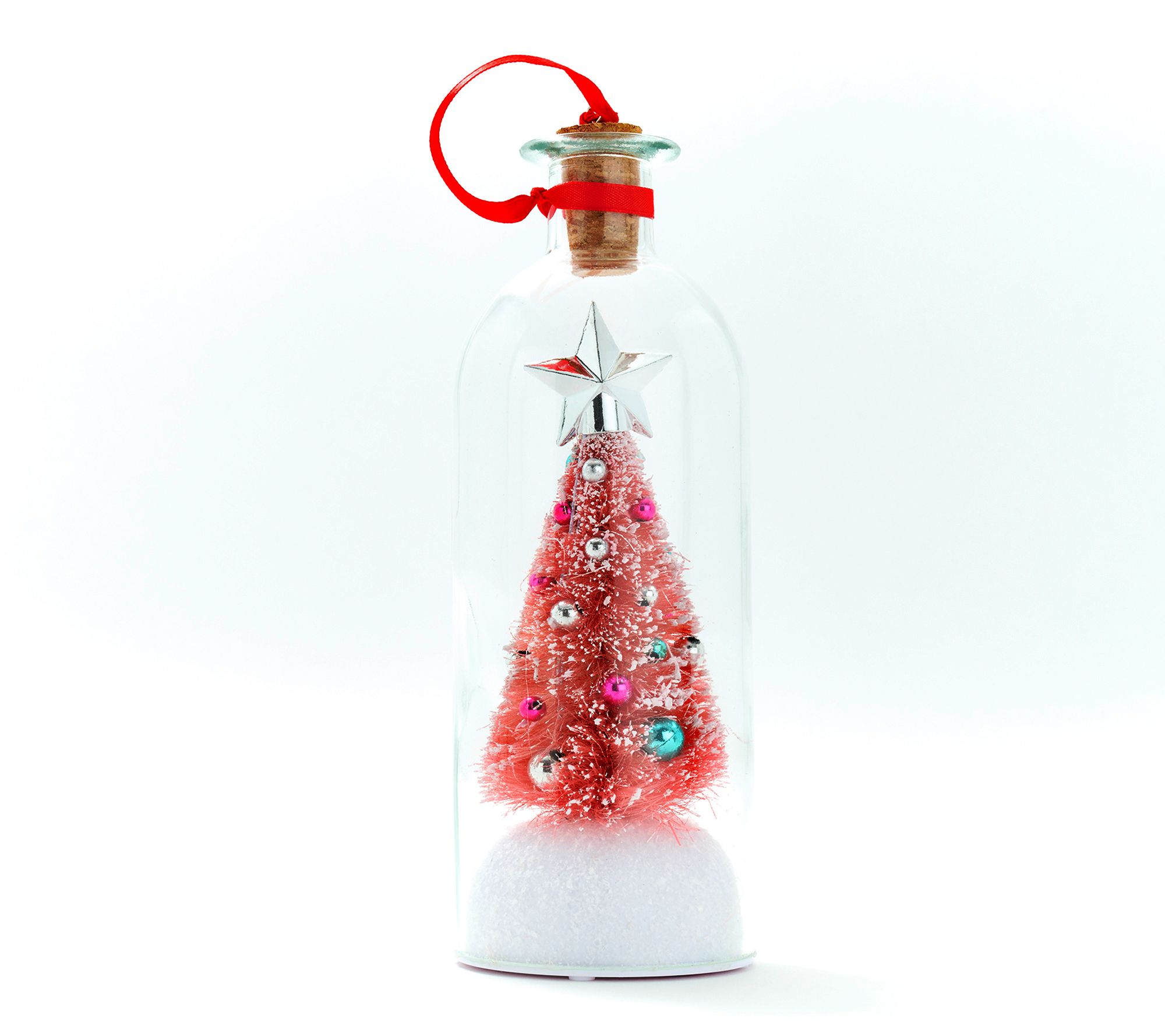 "As Is" Mr. Christmas 8" Christmas Tree Message in a Bottle