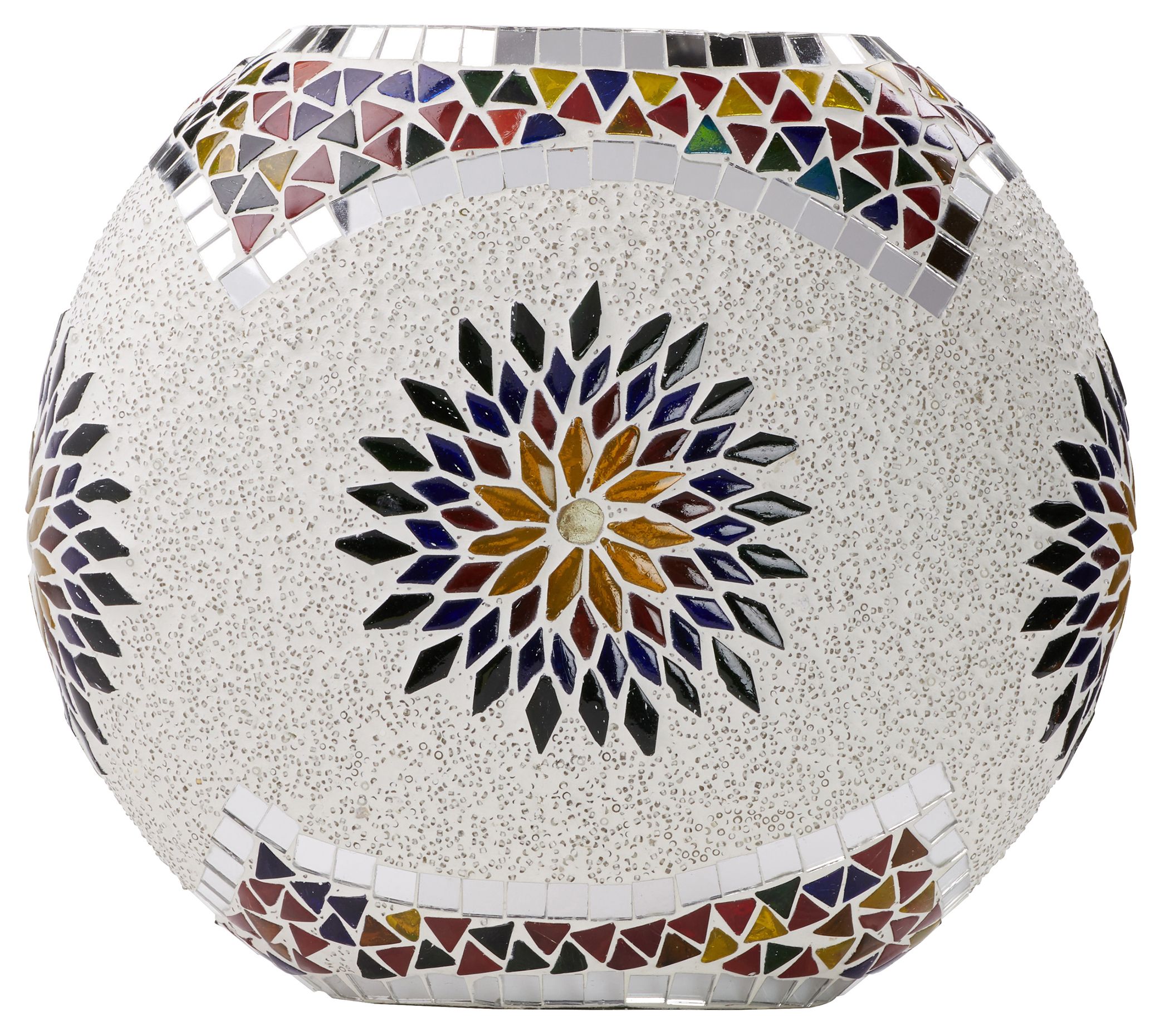 River of Goods 9.5"H Oval Globe Shade Mosaic Glass Accent Lamp