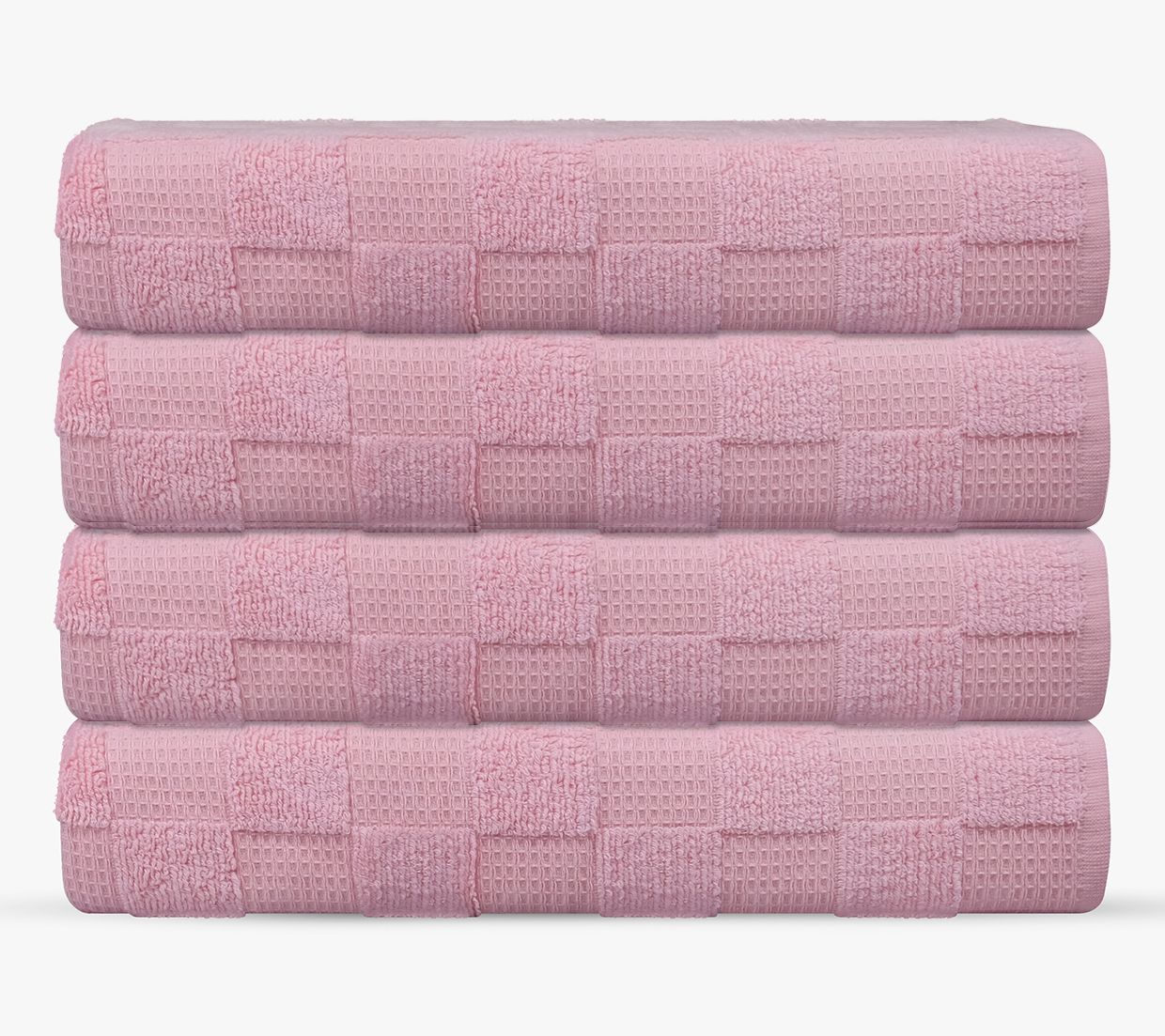 Depera Home Waffle Terry 4 pcs Turkish Wash Towels Set
